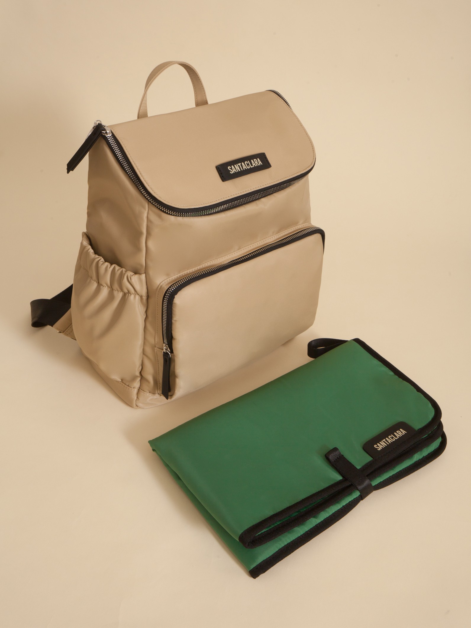 Mochila Maternal Nido Beige Con Cambiador Incluído