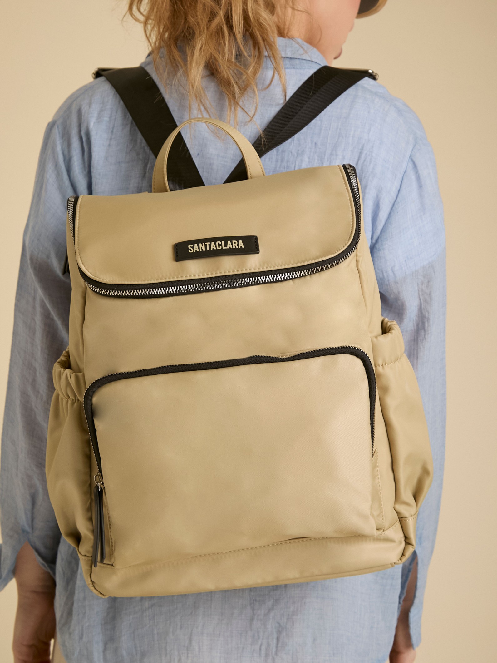 Mochila Maternal Nido Beige Con Cambiador Incluído