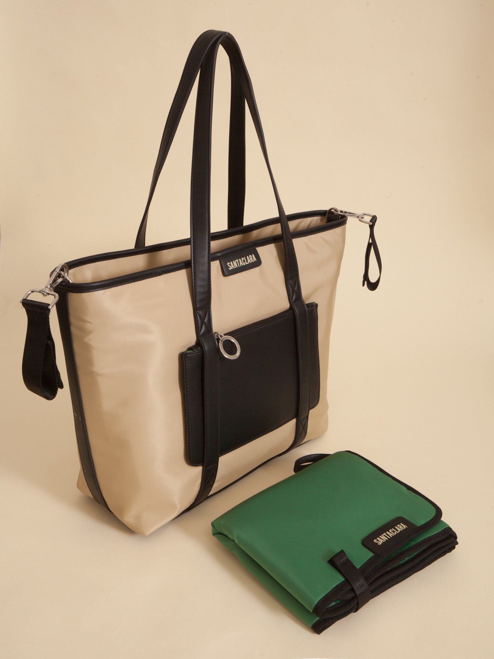Cartera Maternal Shopper Nido Beige Con Cambiador Incluído
