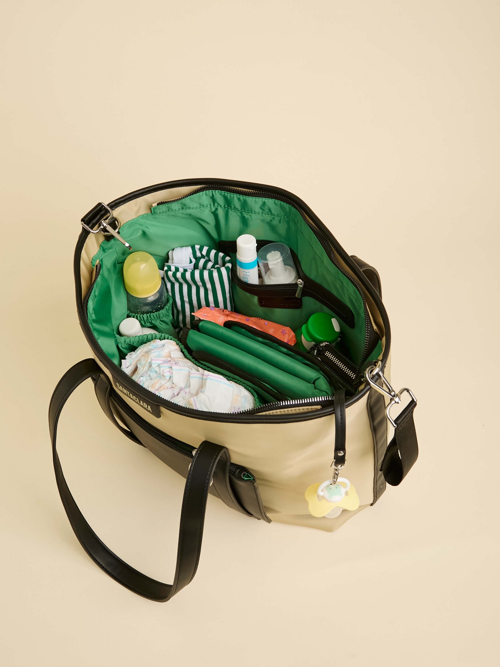 Cartera Maternal Shopper Nido Beige Con Cambiador Incluído