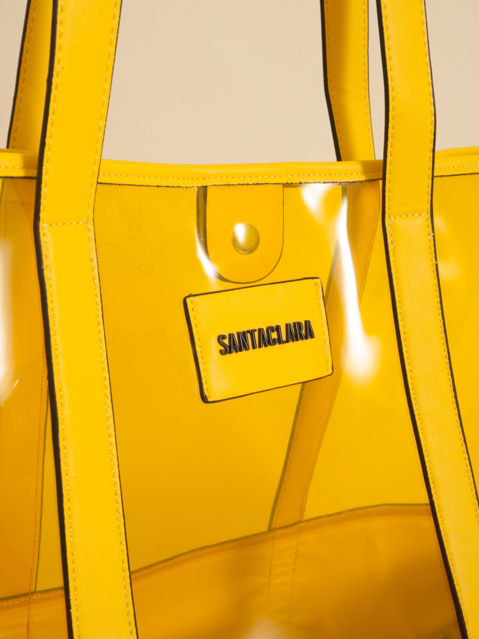 Cartera Shopper Mar Amarilla De Playa