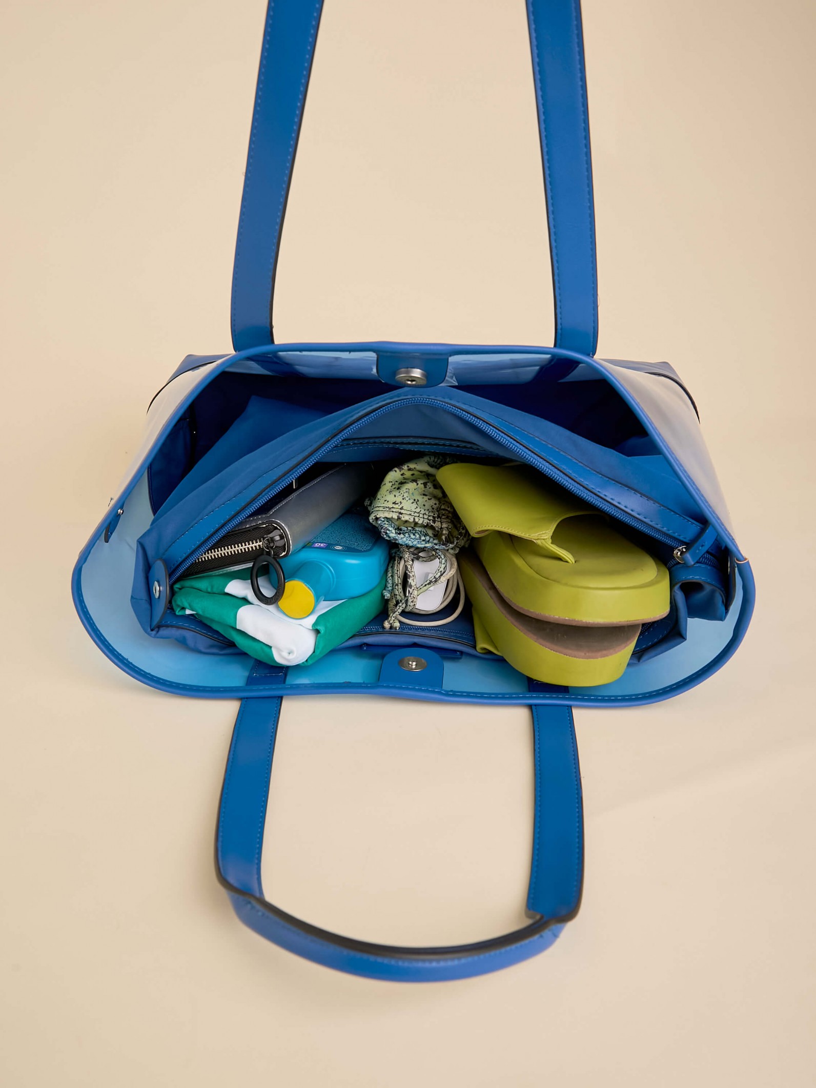 Cartera Shopper Mar Azul De Playa