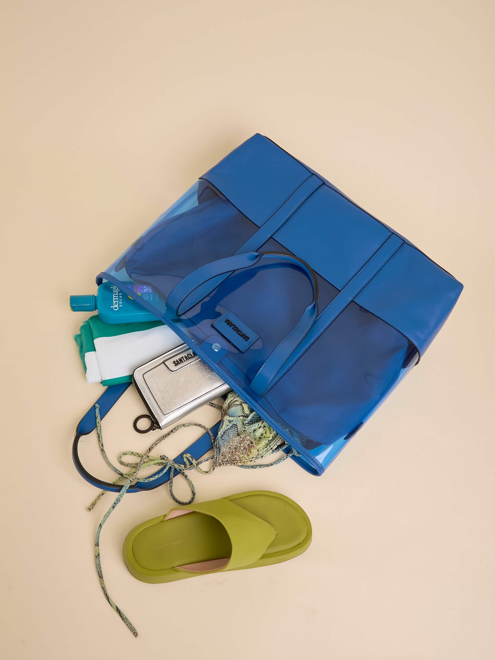 Cartera Shopper Mar Azul De Playa