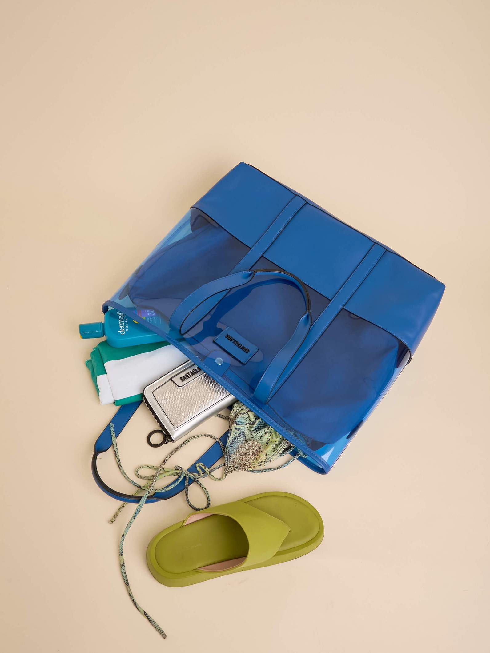 Cartera Shopper Mar Azul De Playa