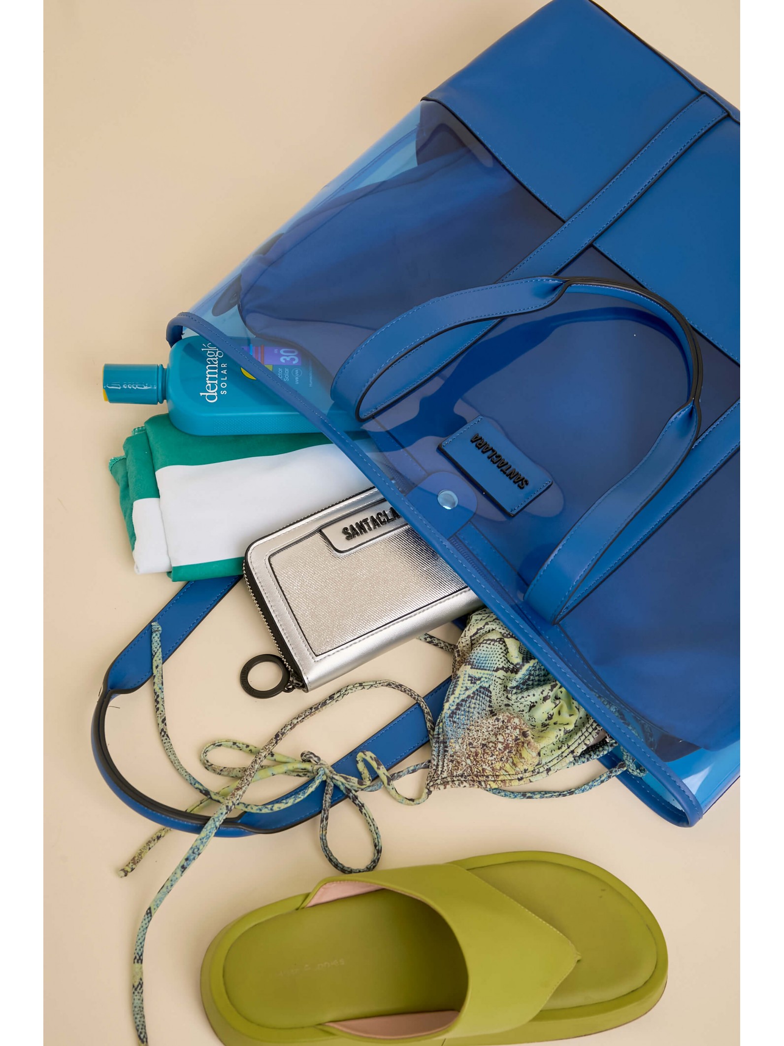 Cartera Shopper Mar Azul De Playa