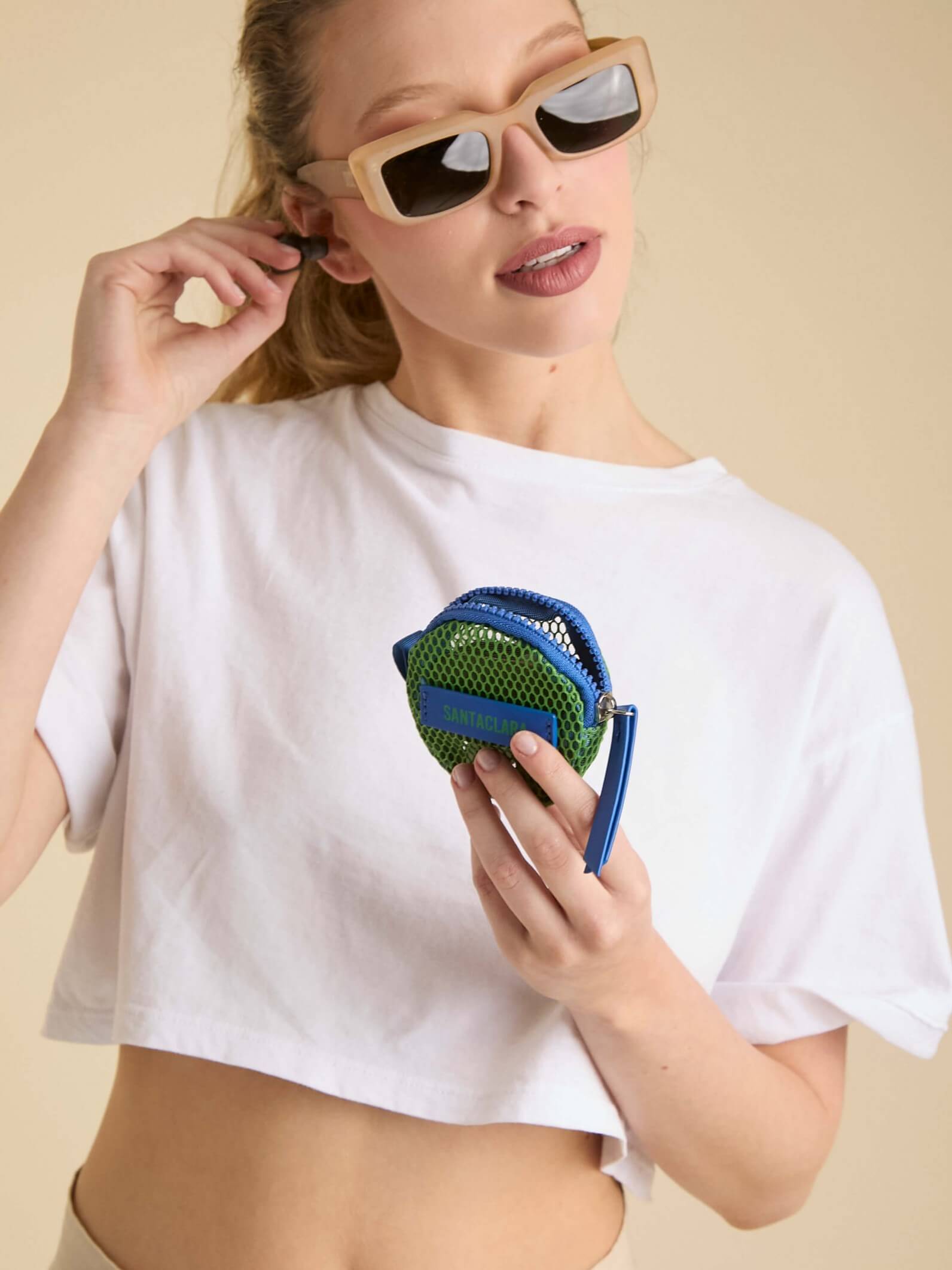 Pouch Mesh Verde Porta Airpods