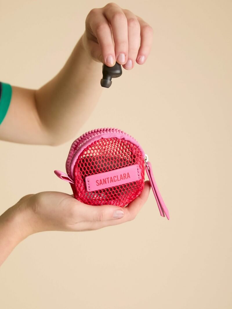 Pouch Mesh Rojo Porta Airpods