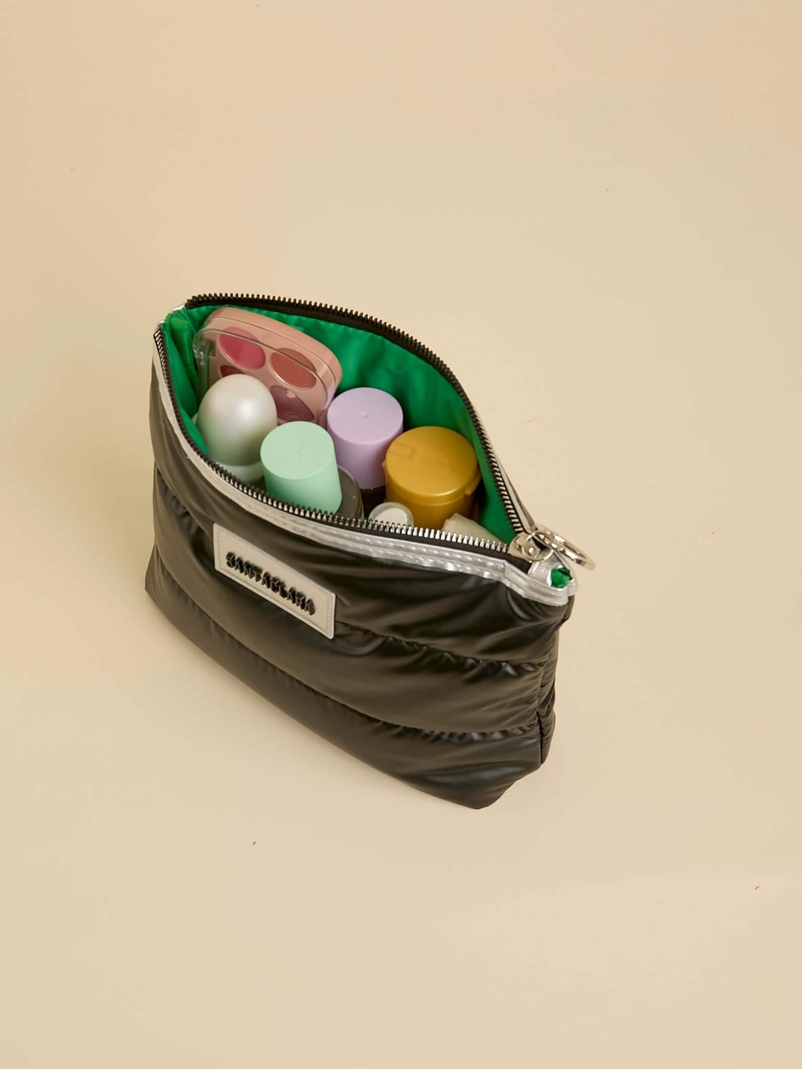 Set de Neceseres x3 Puffer Color Negro