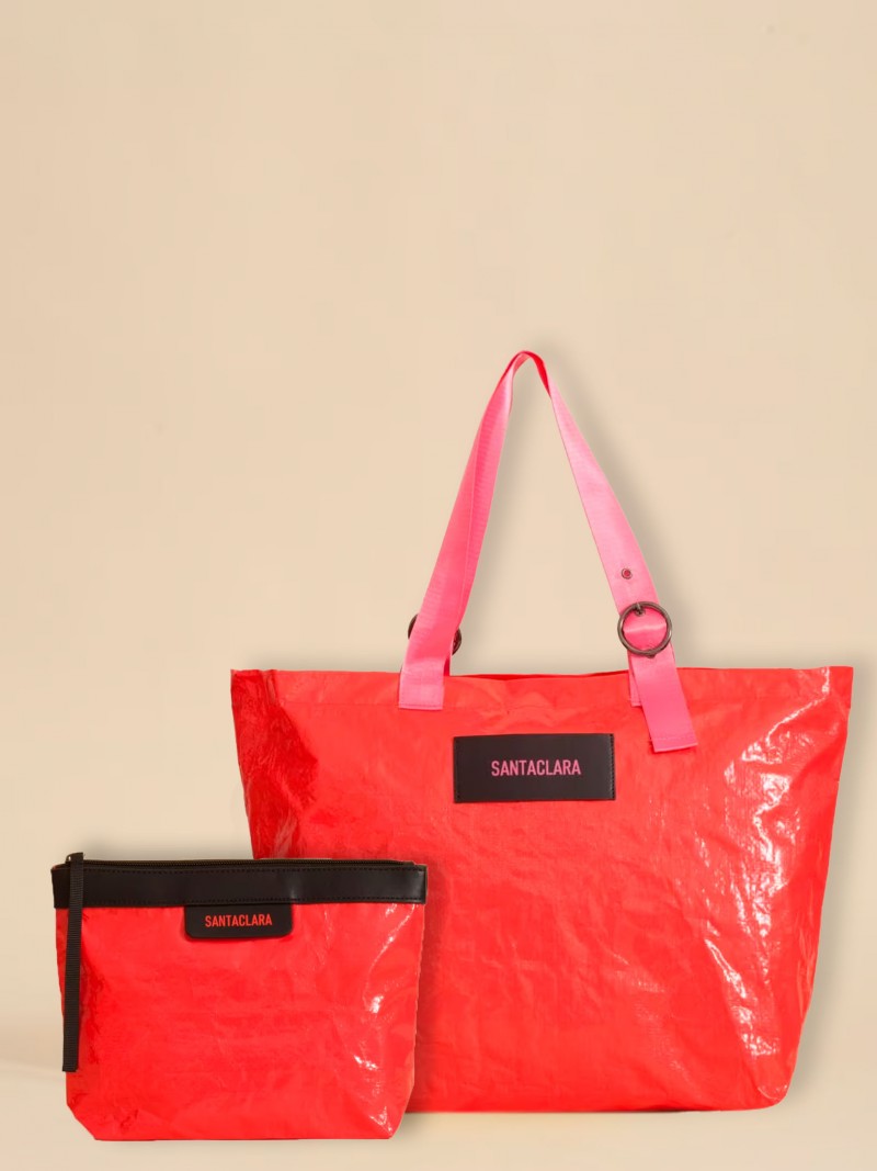 Set Bolso Tote Bag + Neceser Nomade Color Rojo