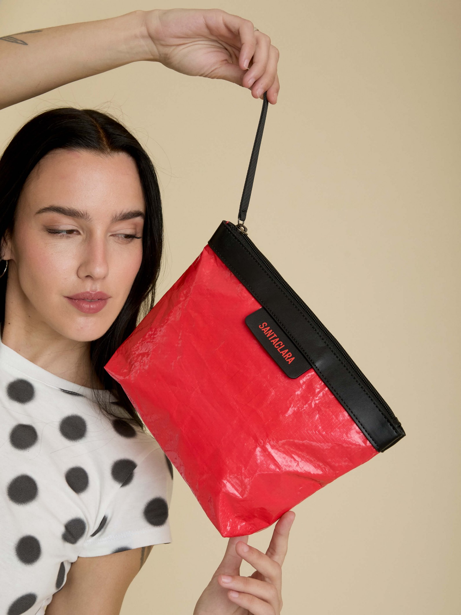 Set Bolso Tote Bag + Neceser Nomade Color Rojo