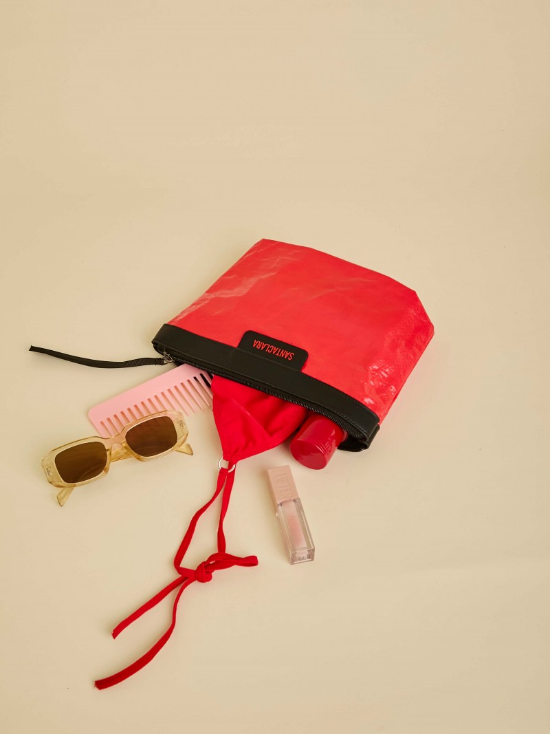 Set Bolso Tote Bag + Neceser Nomade Color Rojo