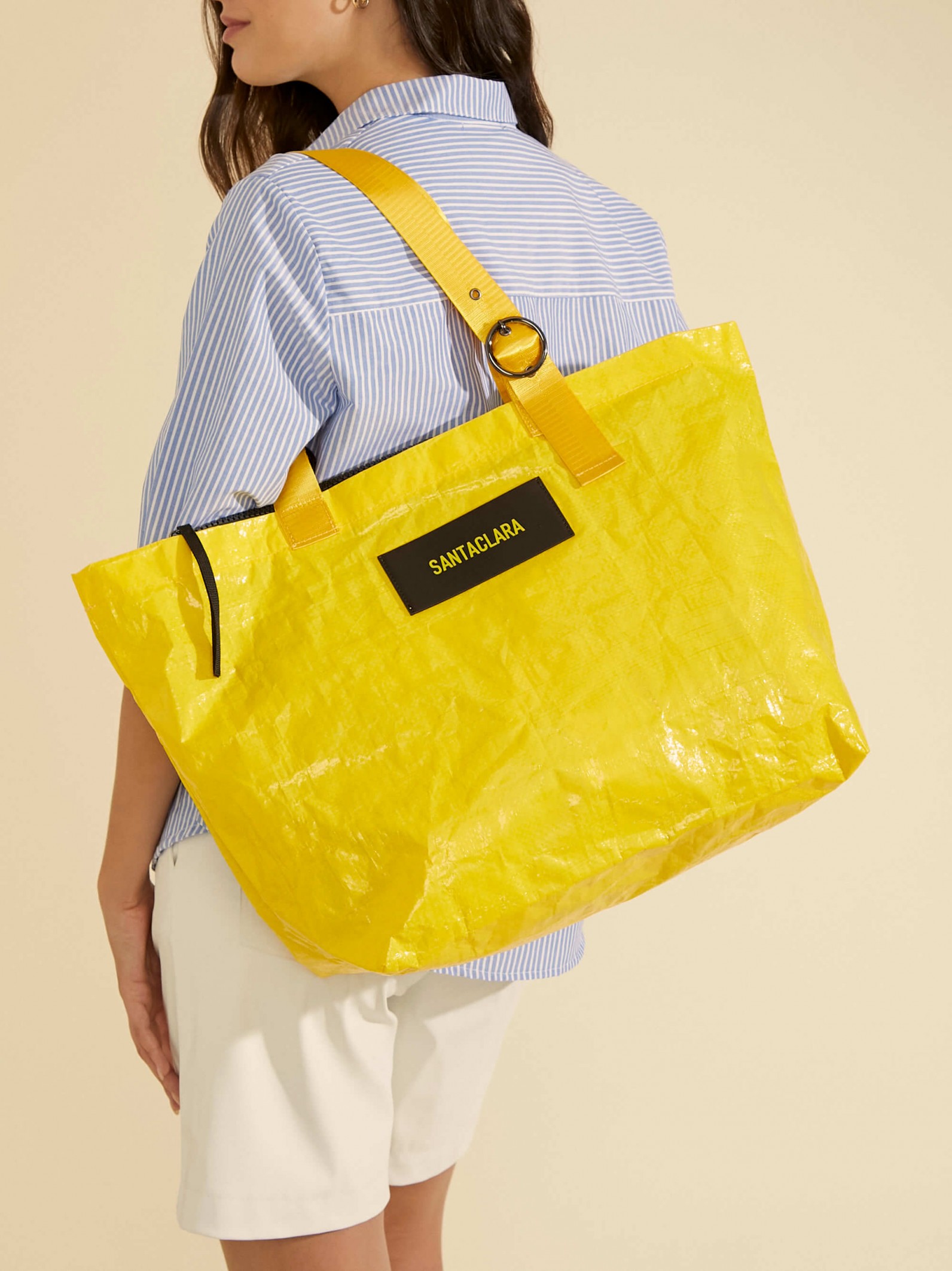 Set Bolso Tote Bag + Neceser Nomade Color Amarillo