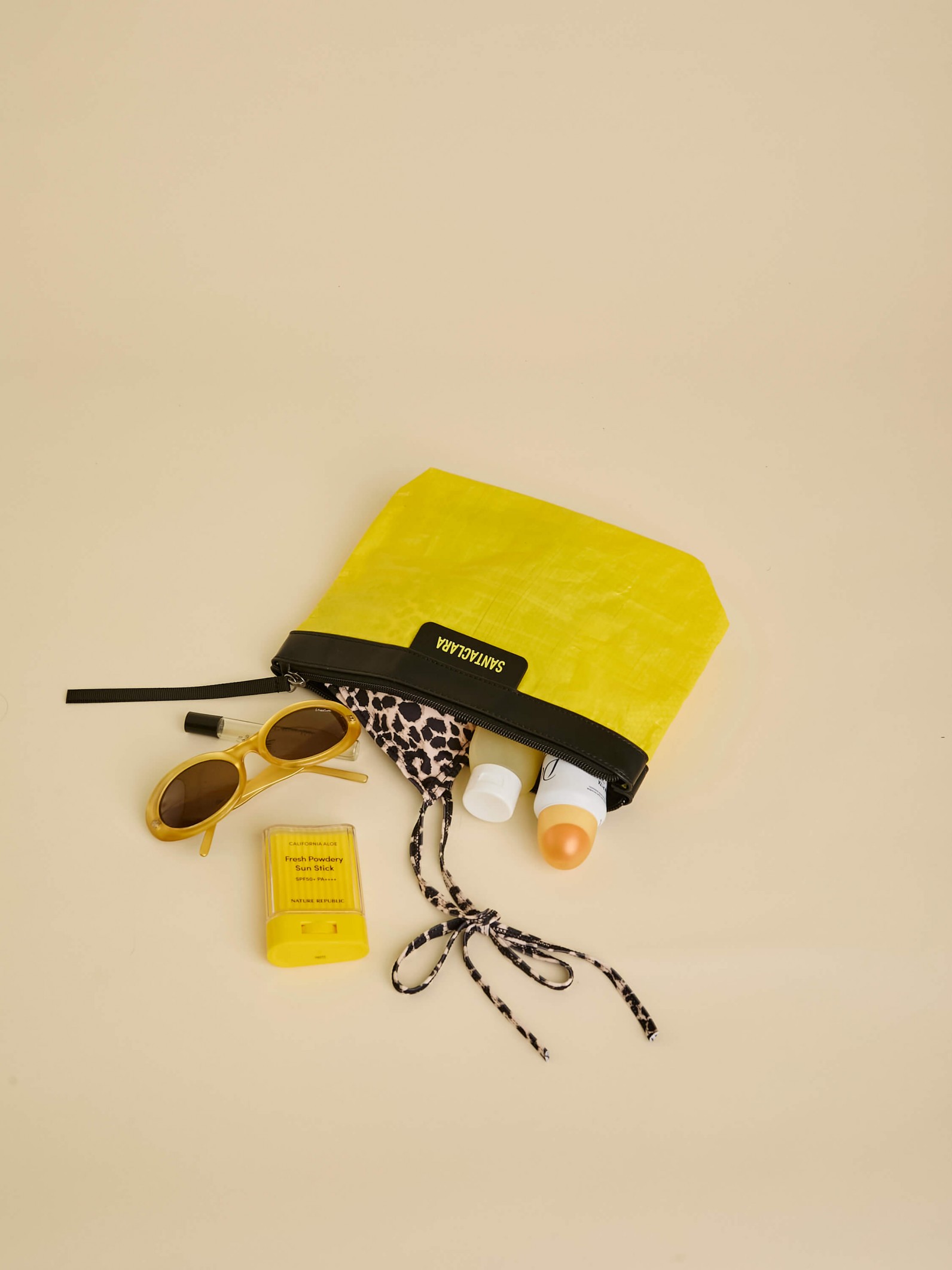 Set Bolso Tote Bag + Neceser Nomade Color Amarillo