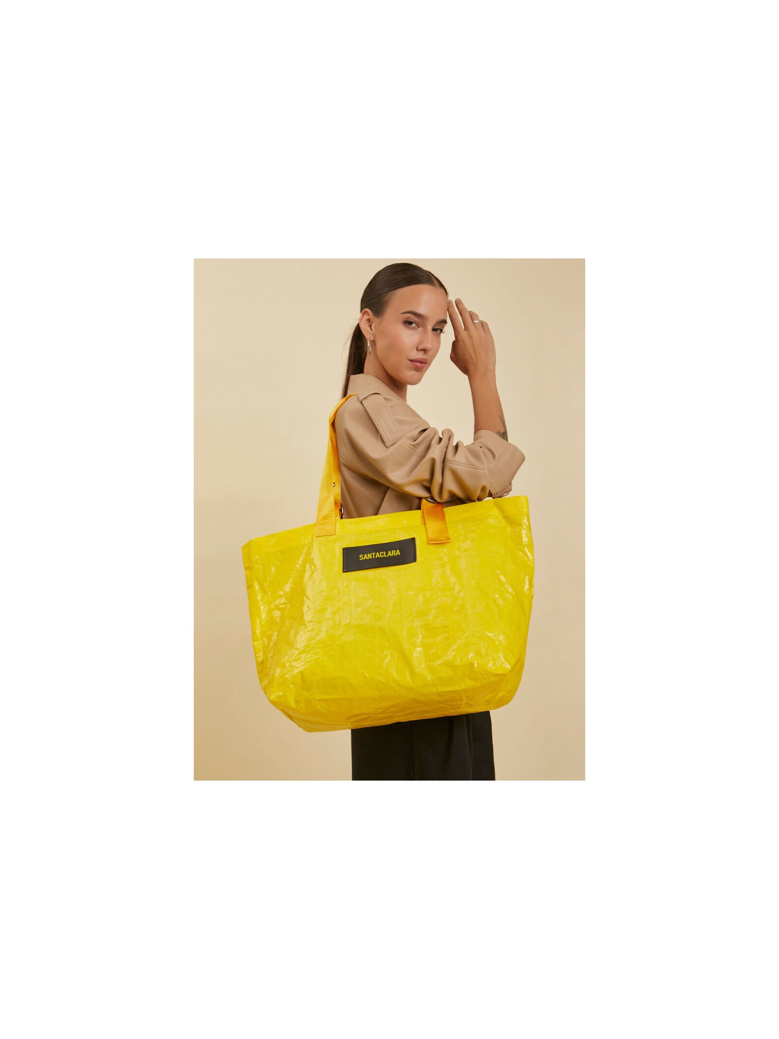 Set Bolso Tote Bag + Neceser Nomade Color Amarillo