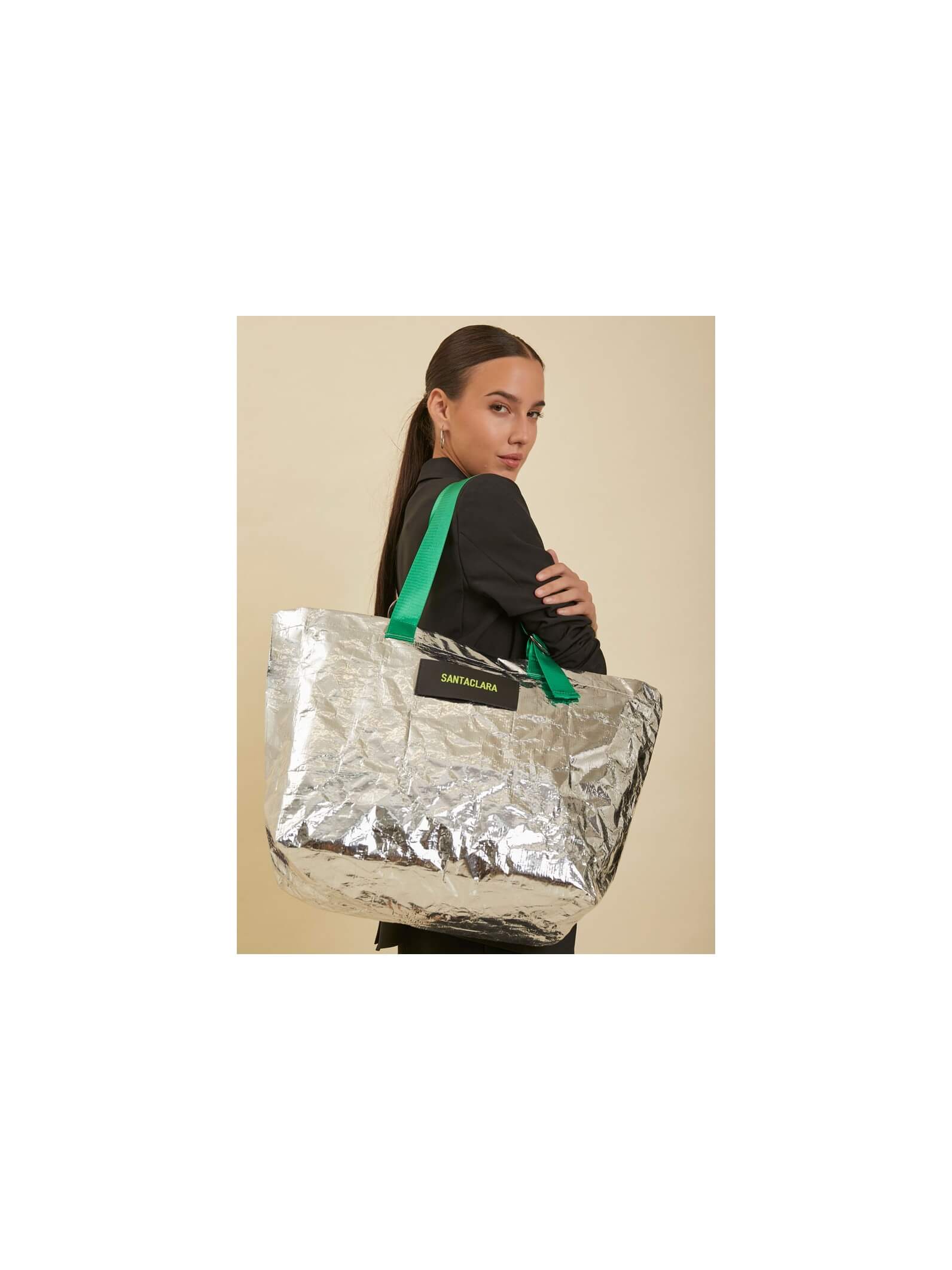 Set Bolso Tote Bag + Neceser Nomade Color Plata