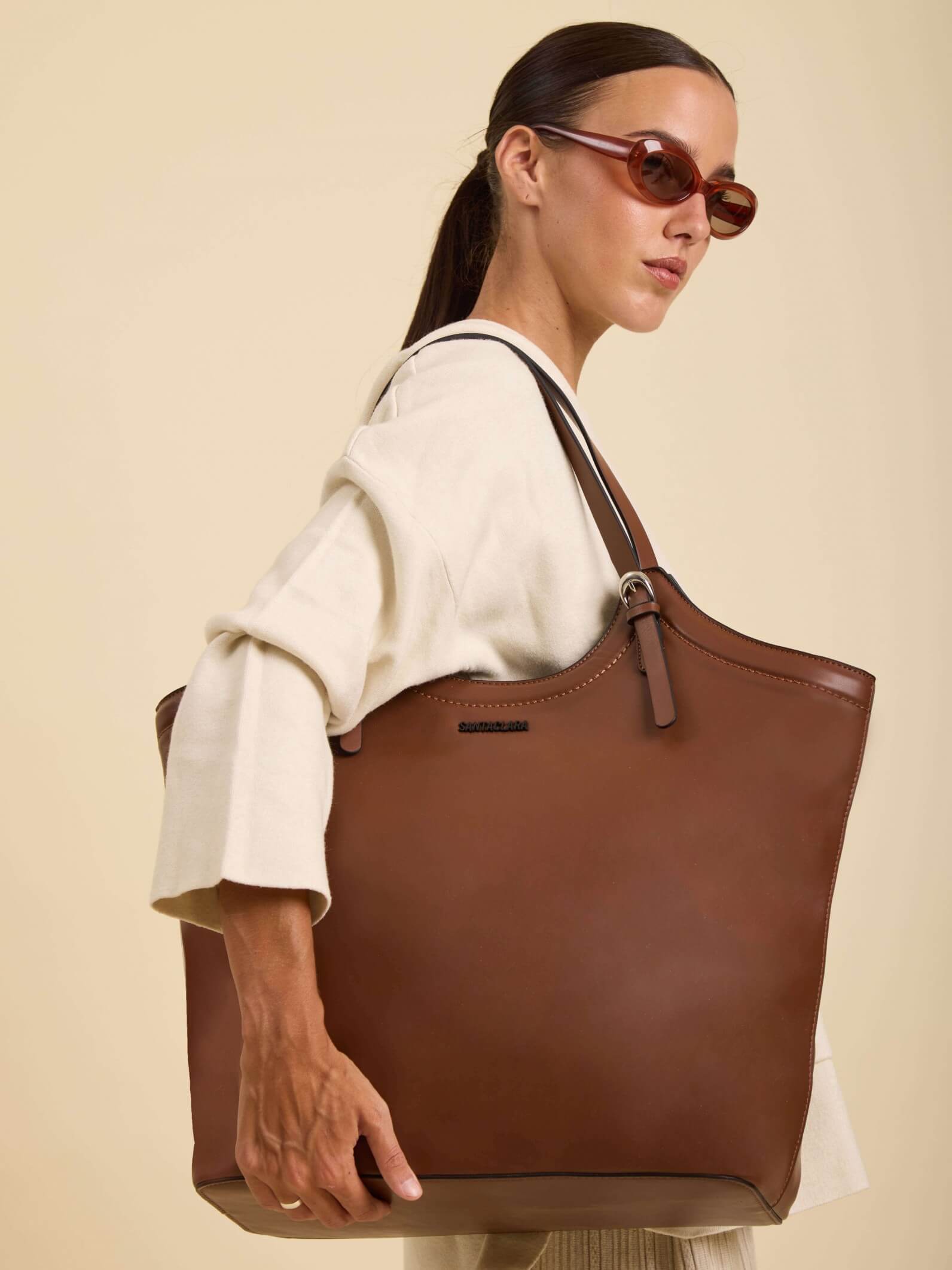 Maxibolso Fran Chocolate Porta Notebook