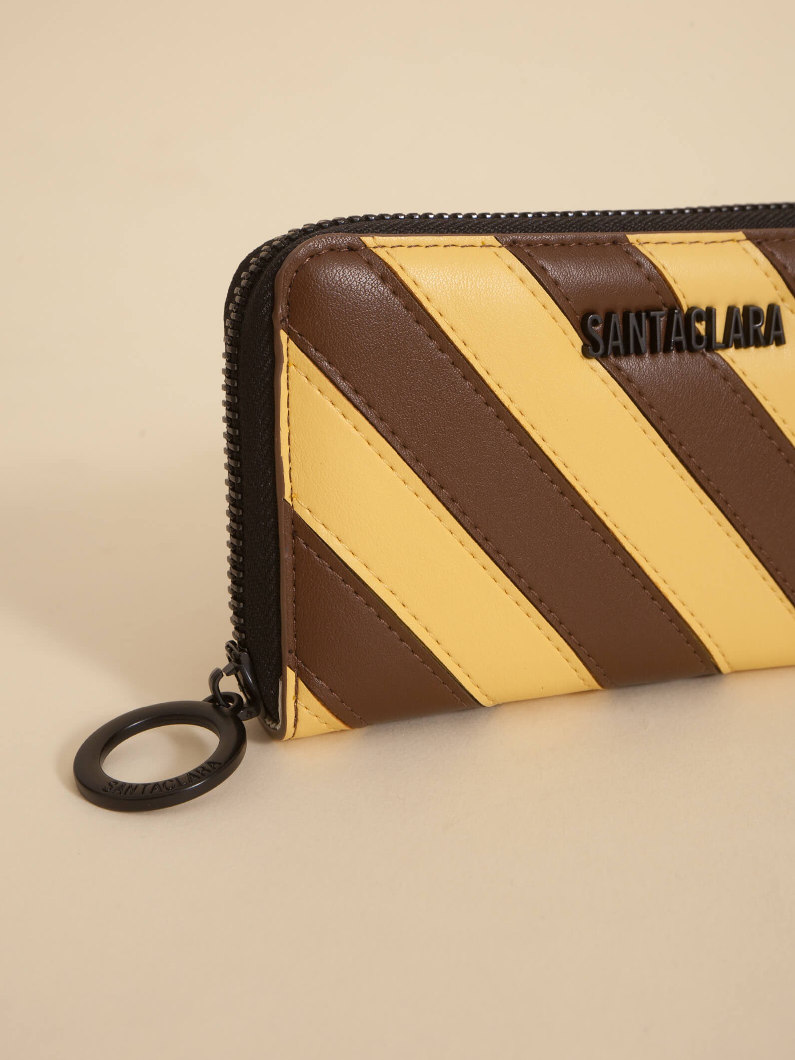 Billetera Stripes Chocolate