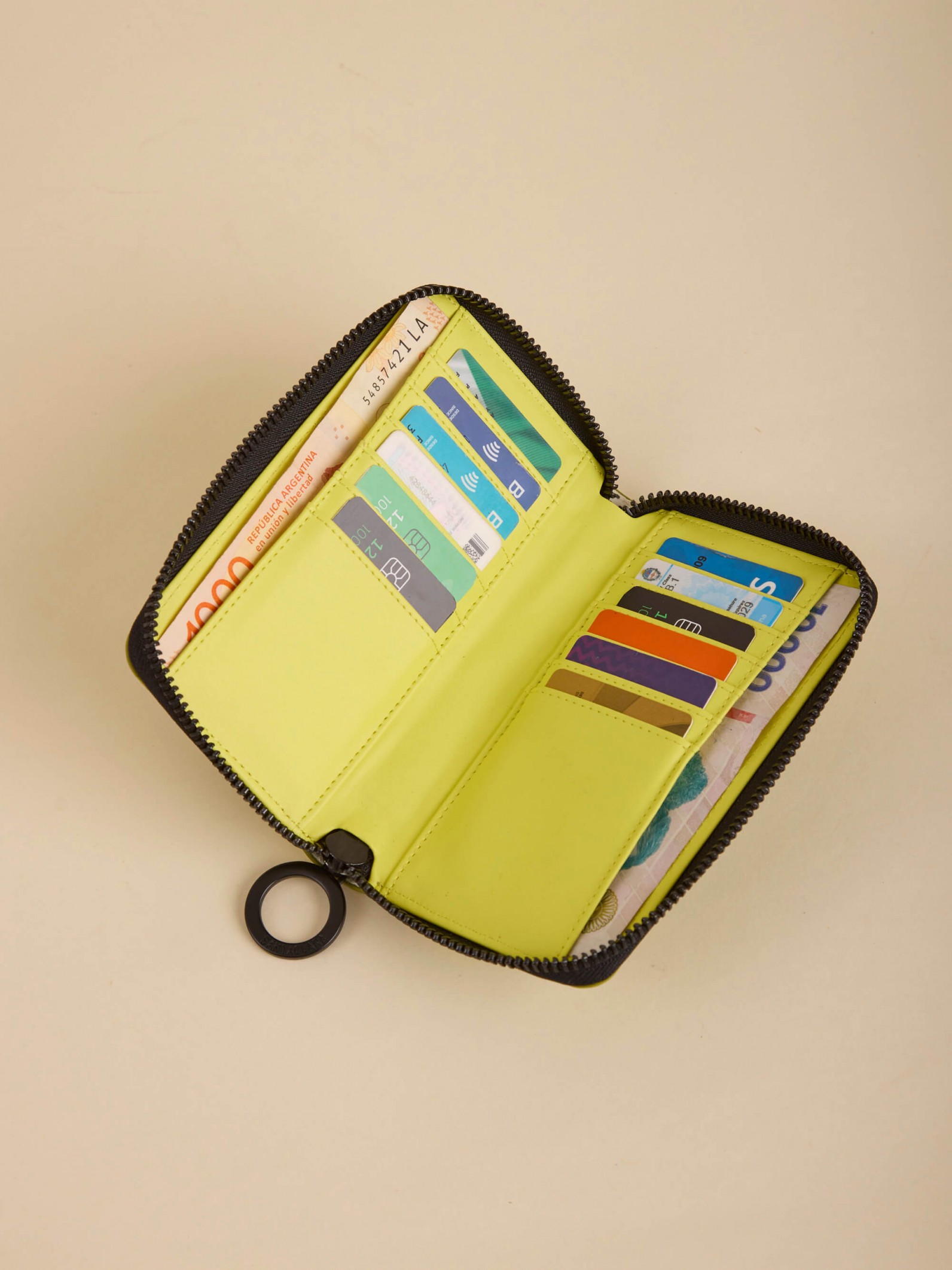 Billetera Stripes Oliva