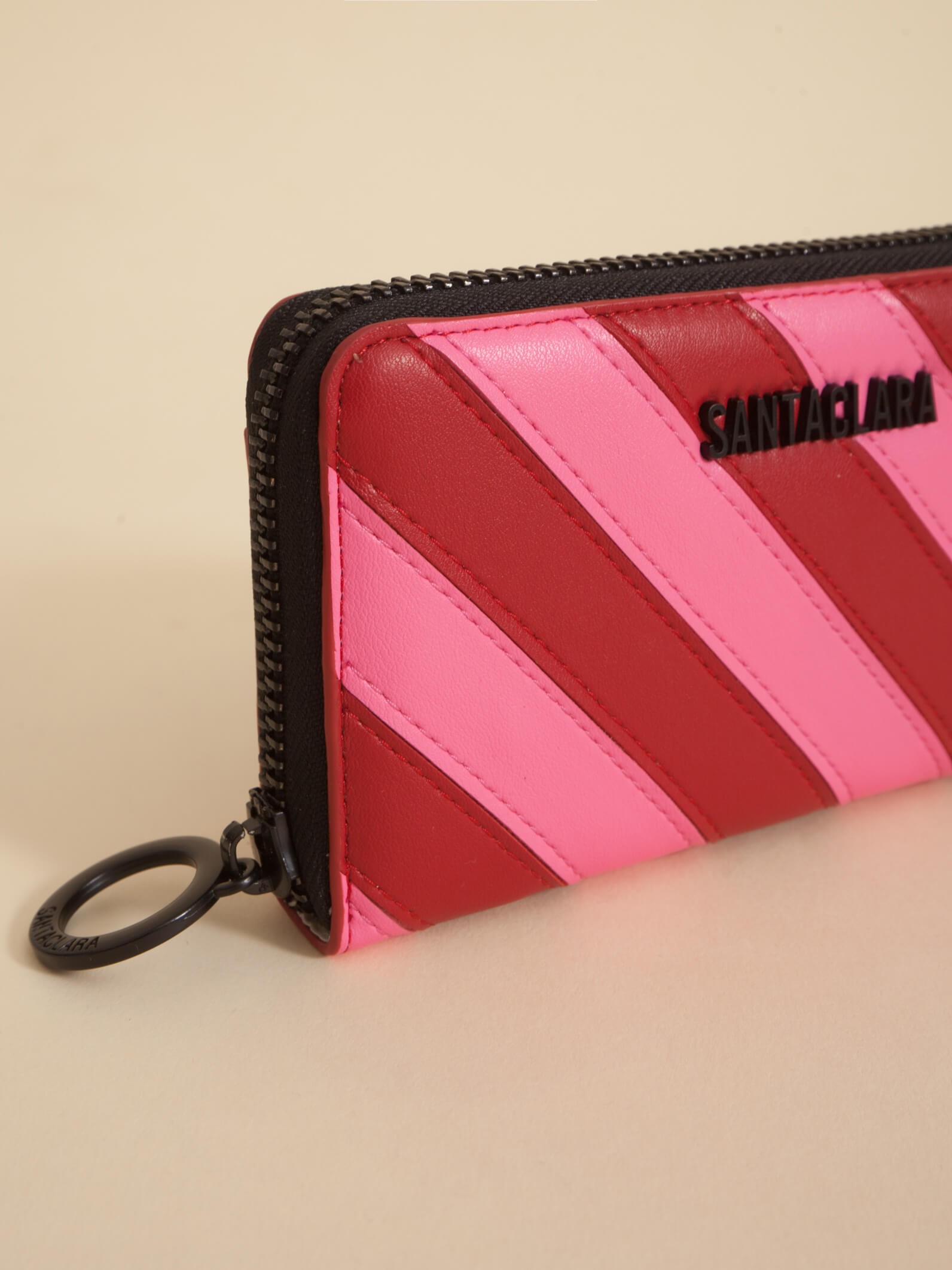 Billetera Stripes Rojo Oscuro