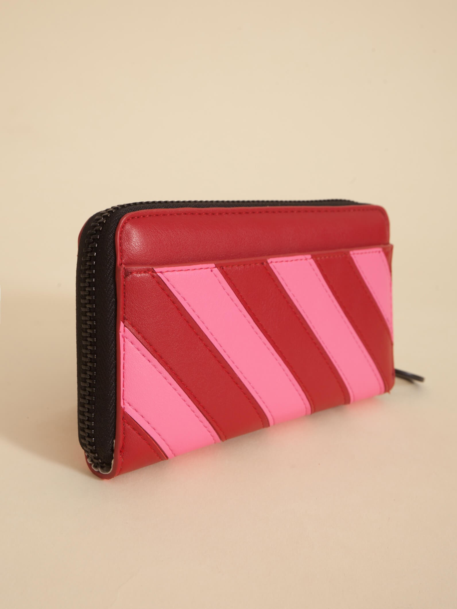 Billetera Stripes Rojo Oscuro