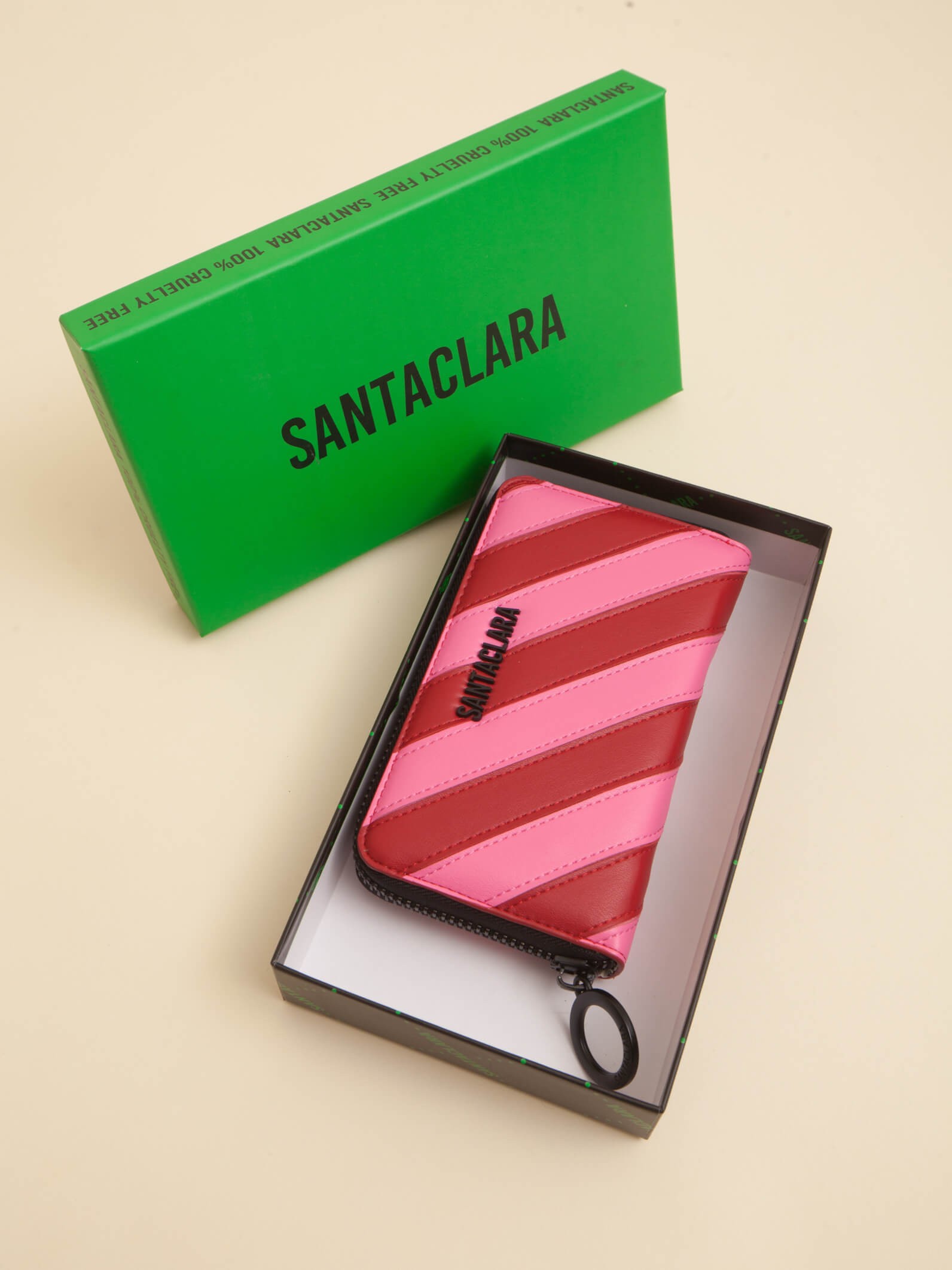 Billetera Stripes Rojo Oscuro