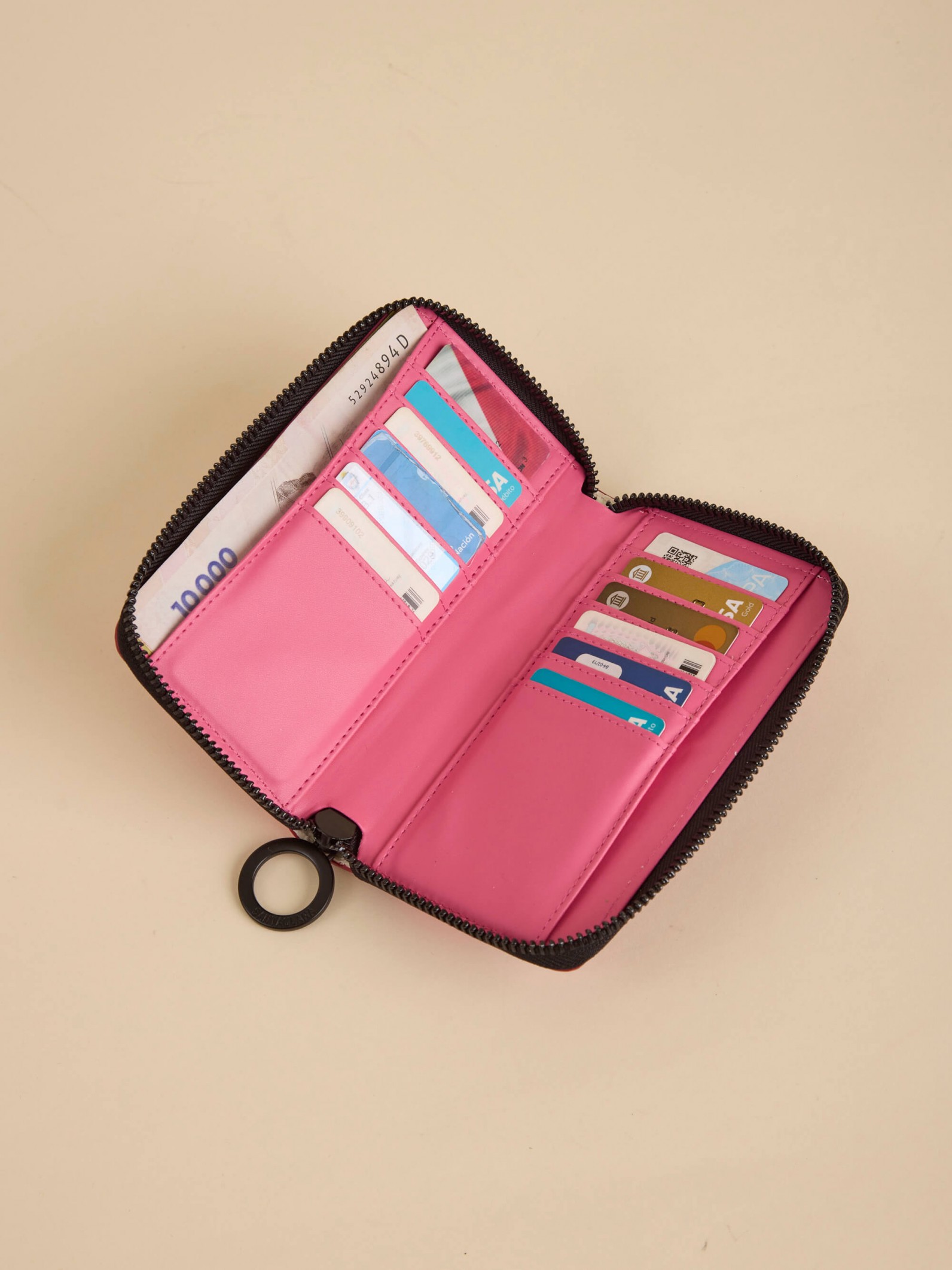 Billetera Stripes Rojo Oscuro