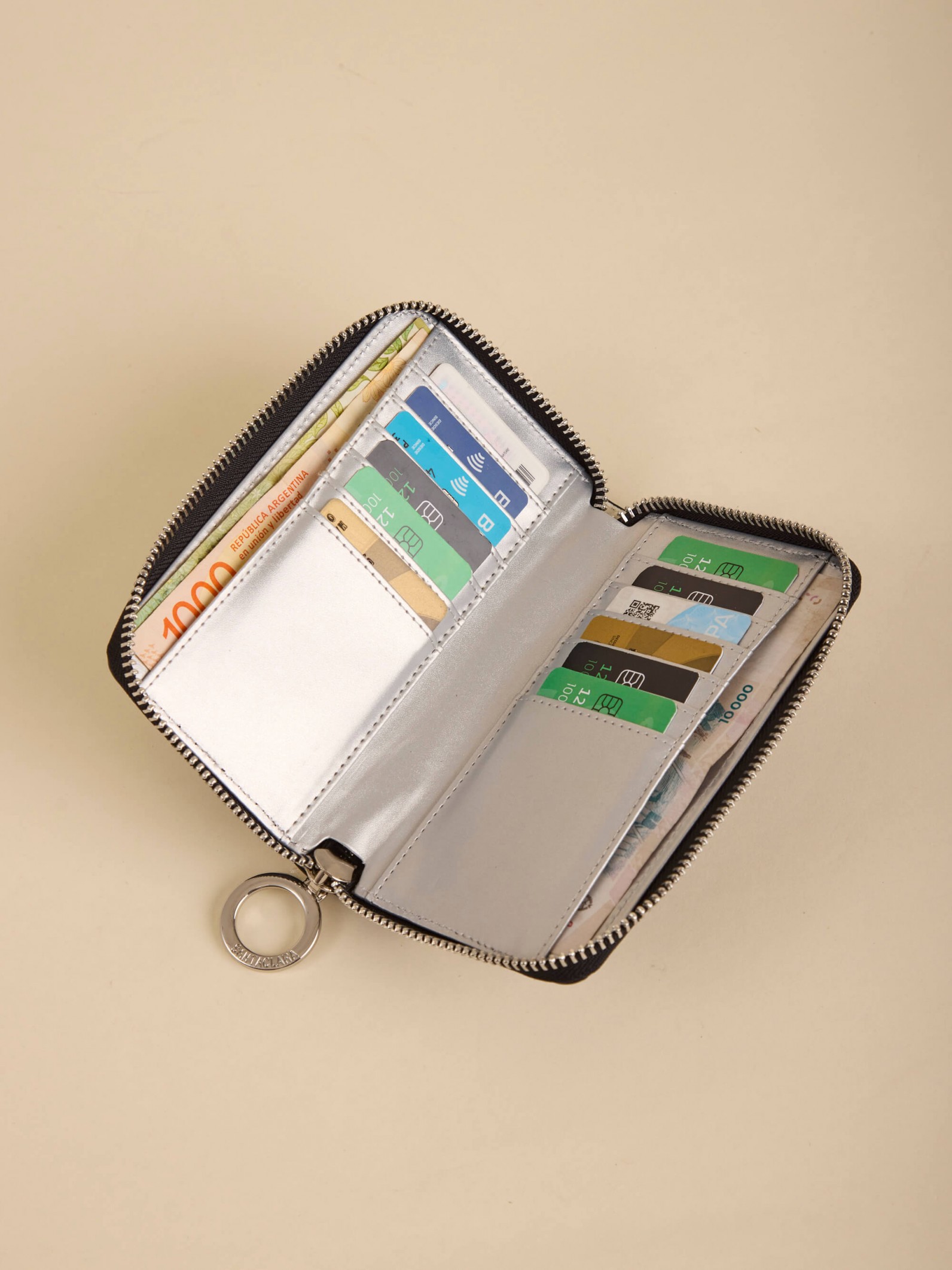 Billetera Stripes Negra