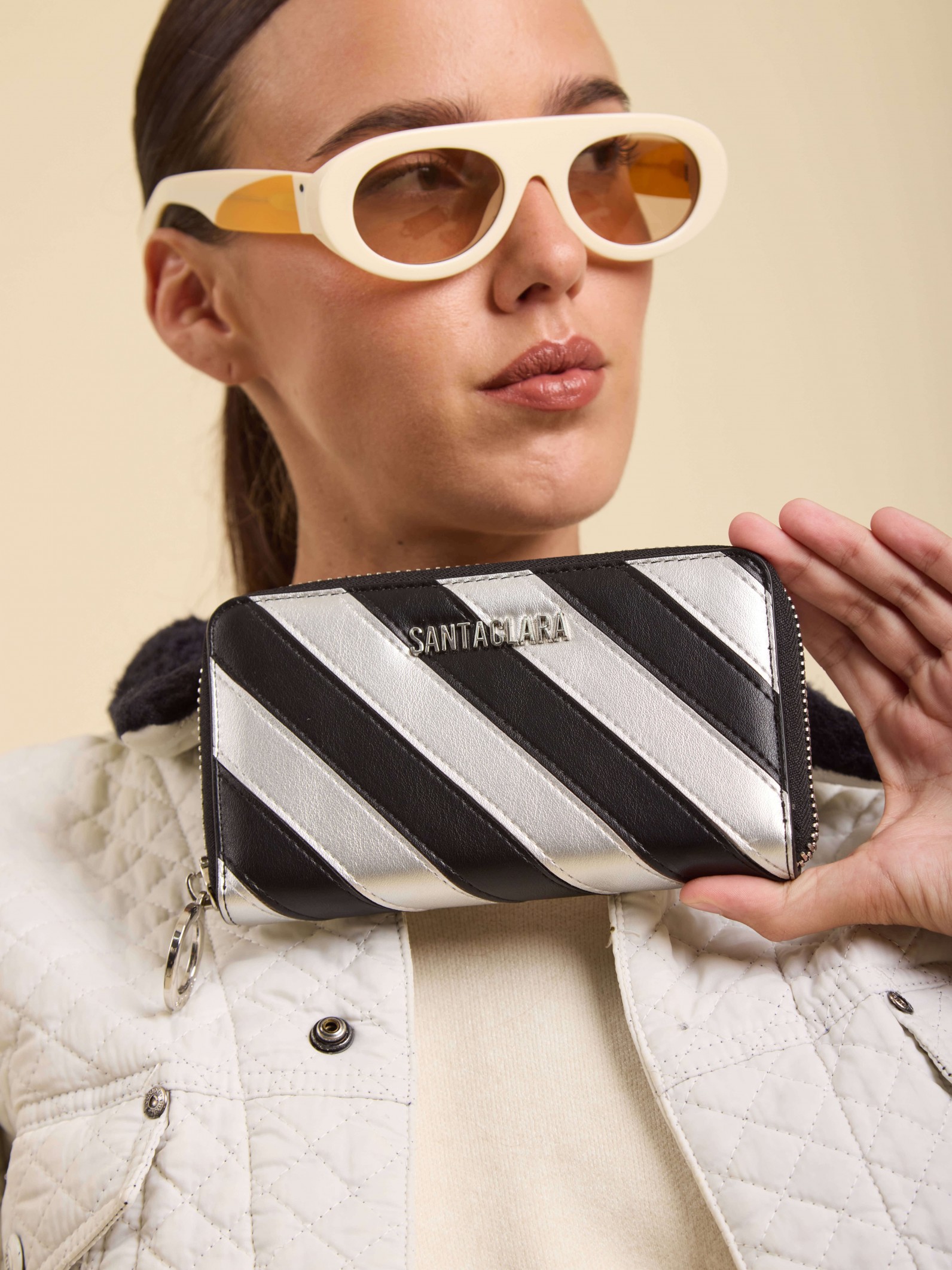 Billetera Stripes Negra
