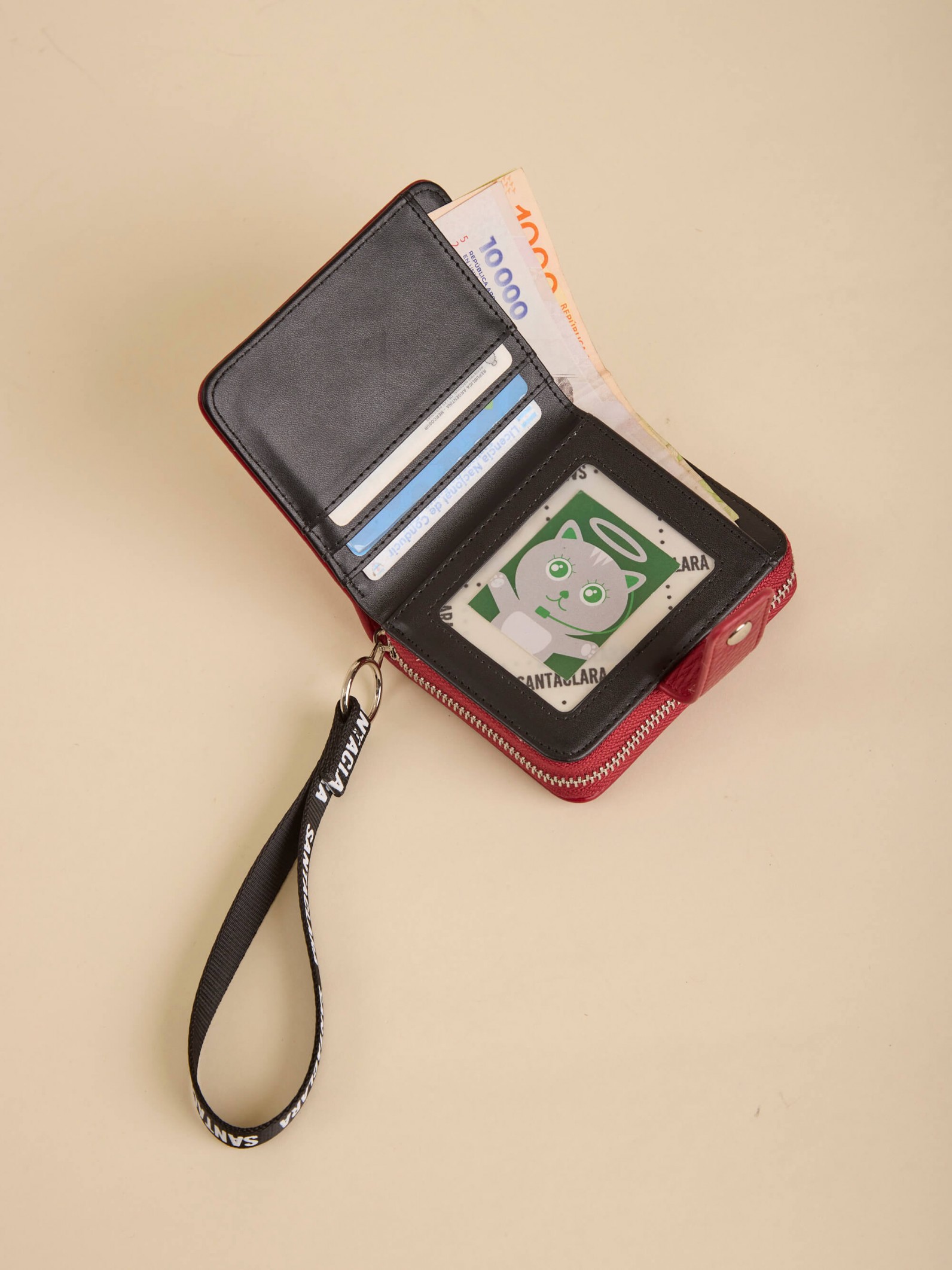 Billetera Tarjetero Amore Rojo Oscuro