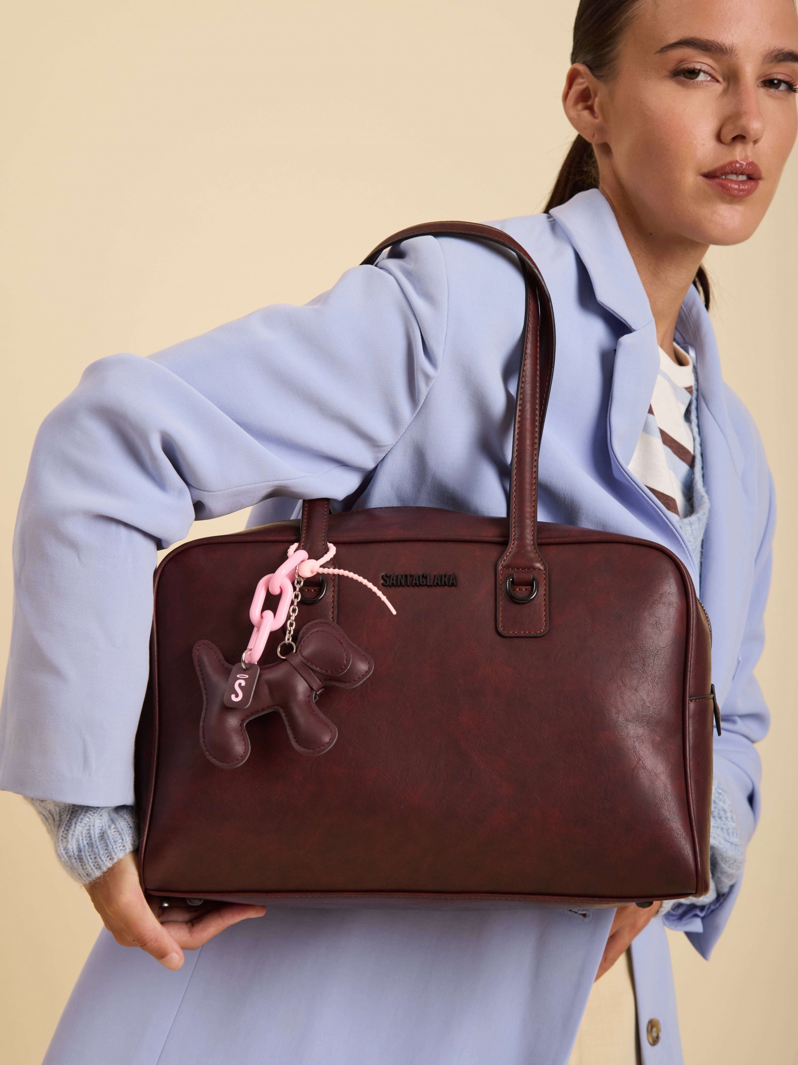 Cartera Baulito Miranda Bordó