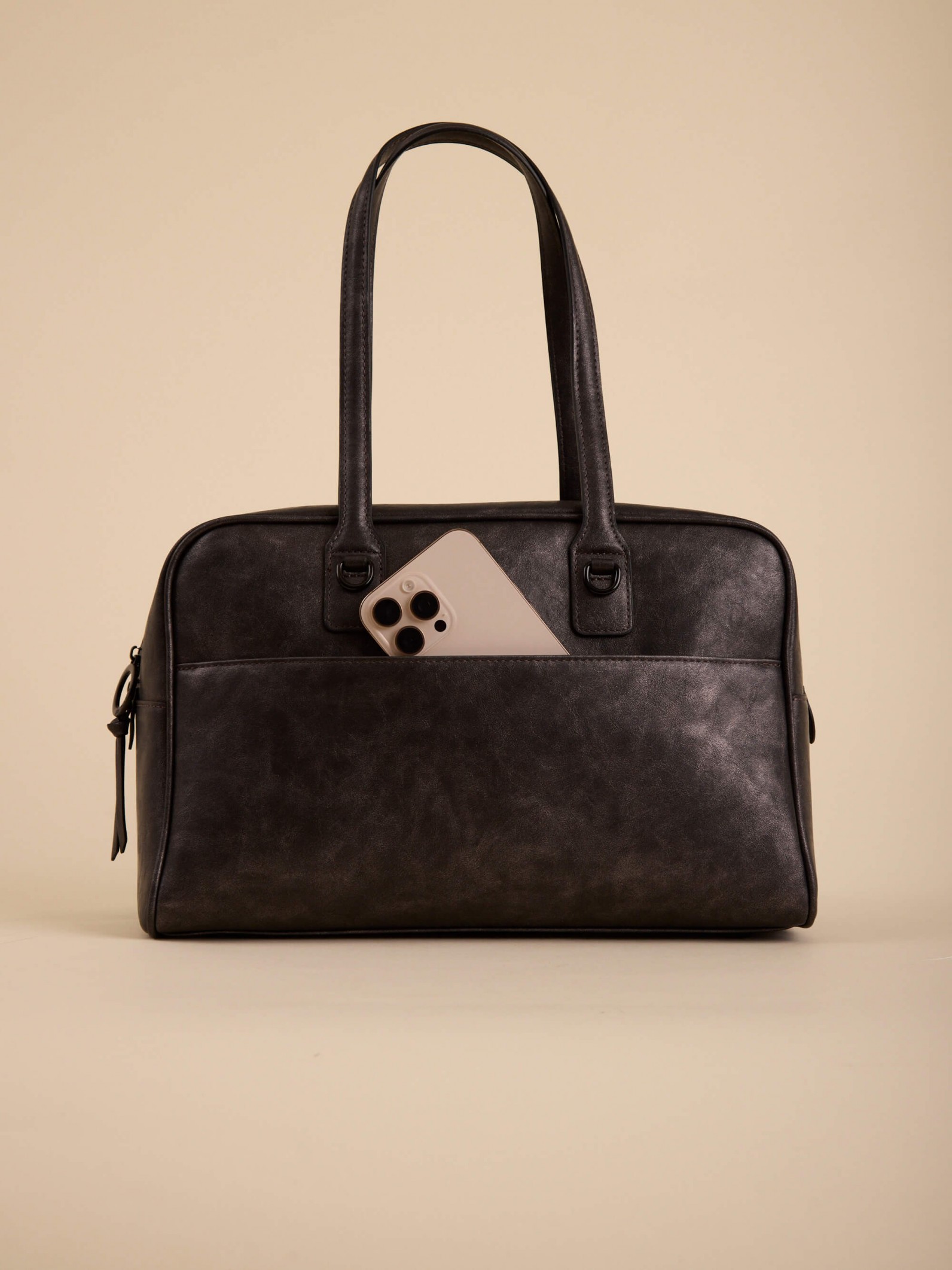 Cartera Baulito Miranda Gris