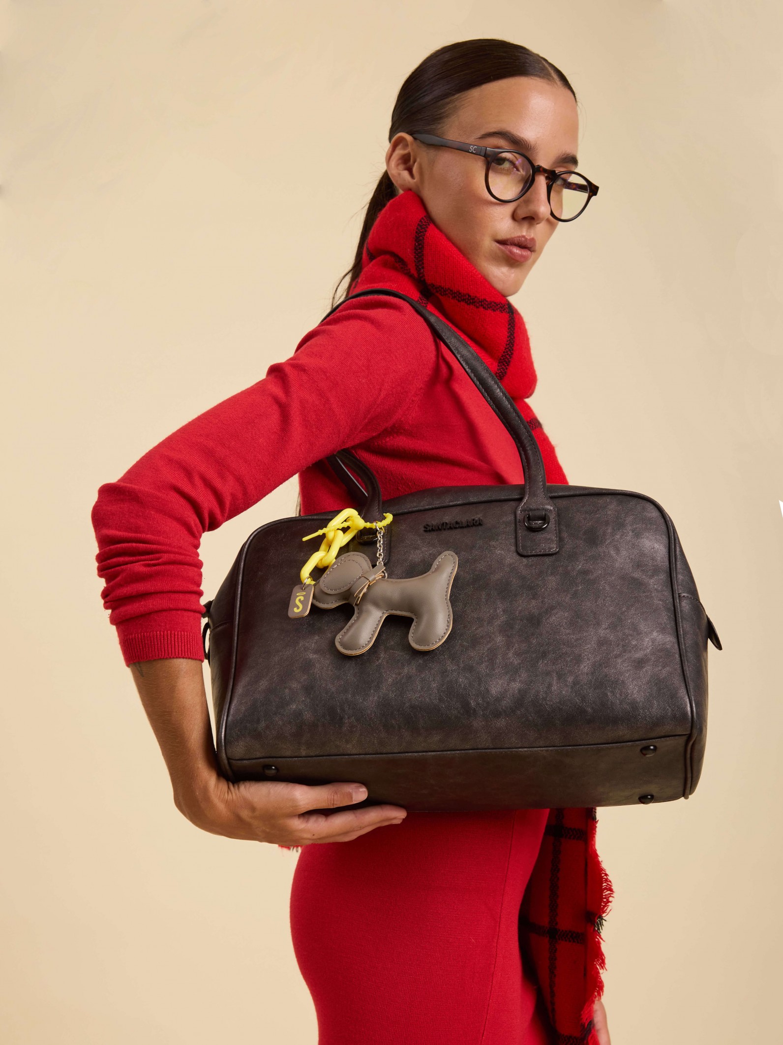 Cartera Baulito Miranda Gris