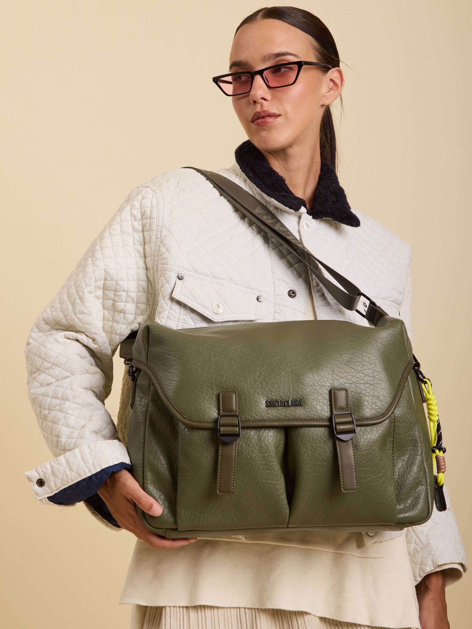 Morral René Verde Porta Notebook