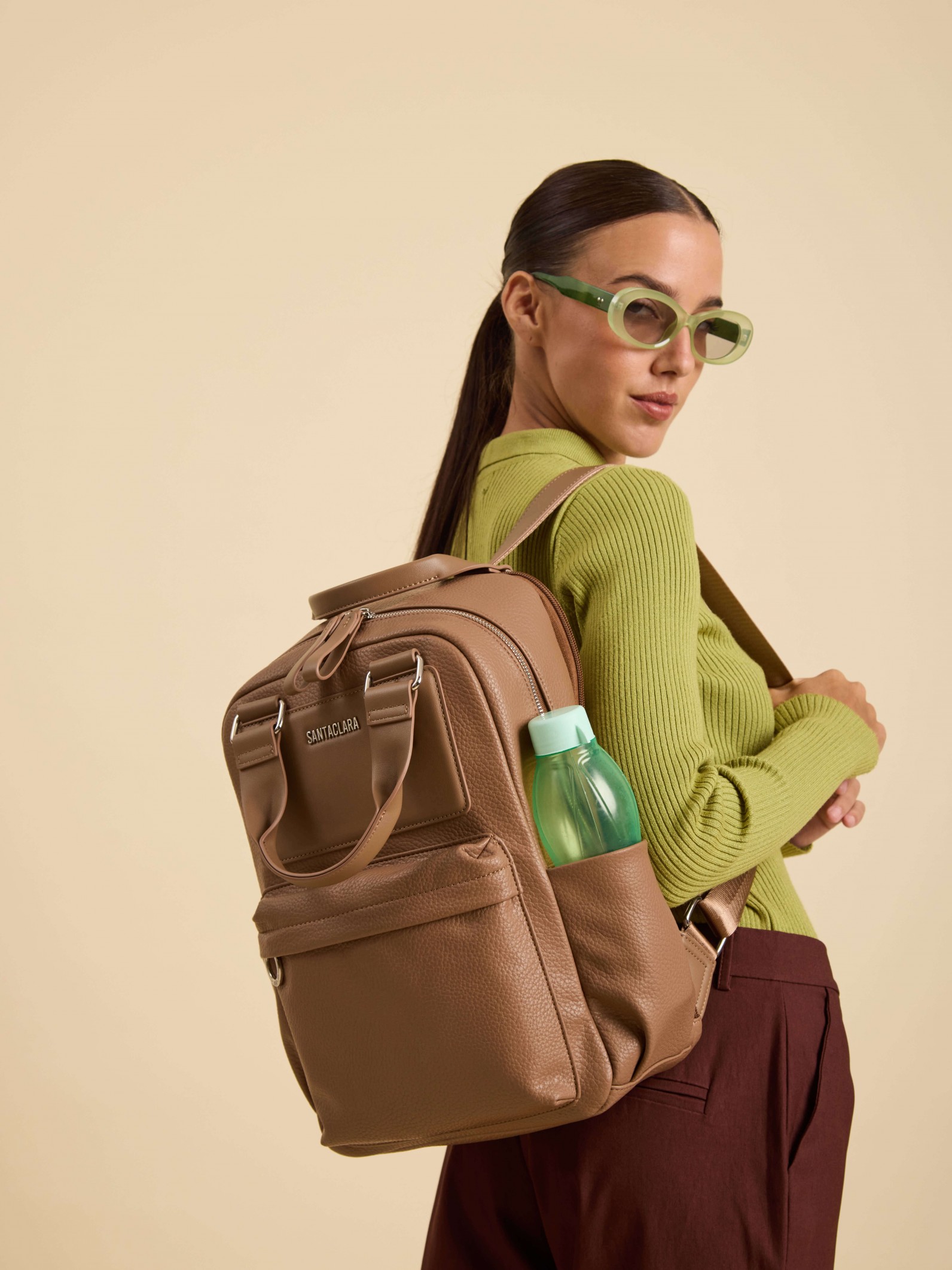 Mochila Nuria Café Porta Notebook