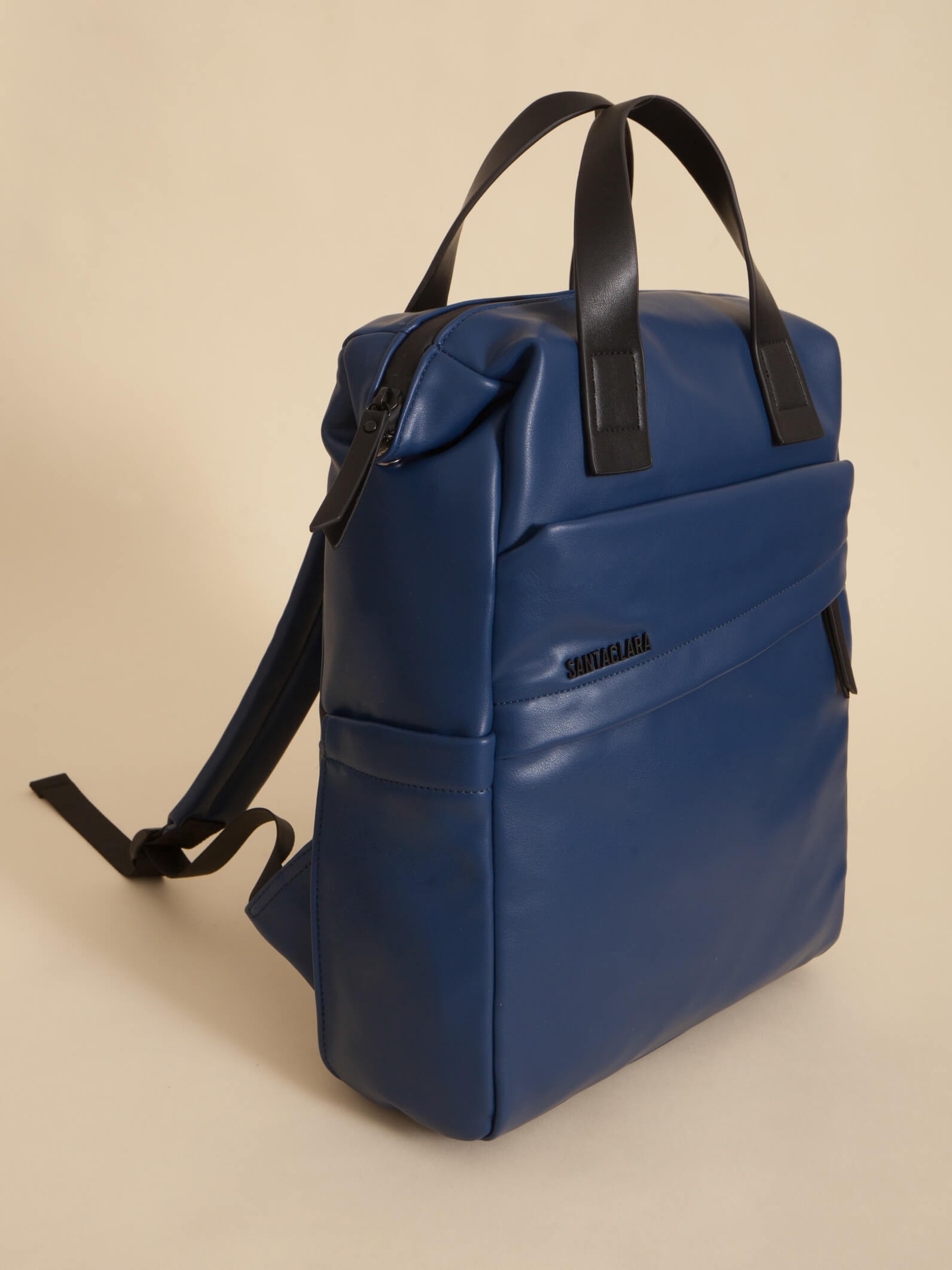 Mochila Bari Azul Impermeable Porta Notebook