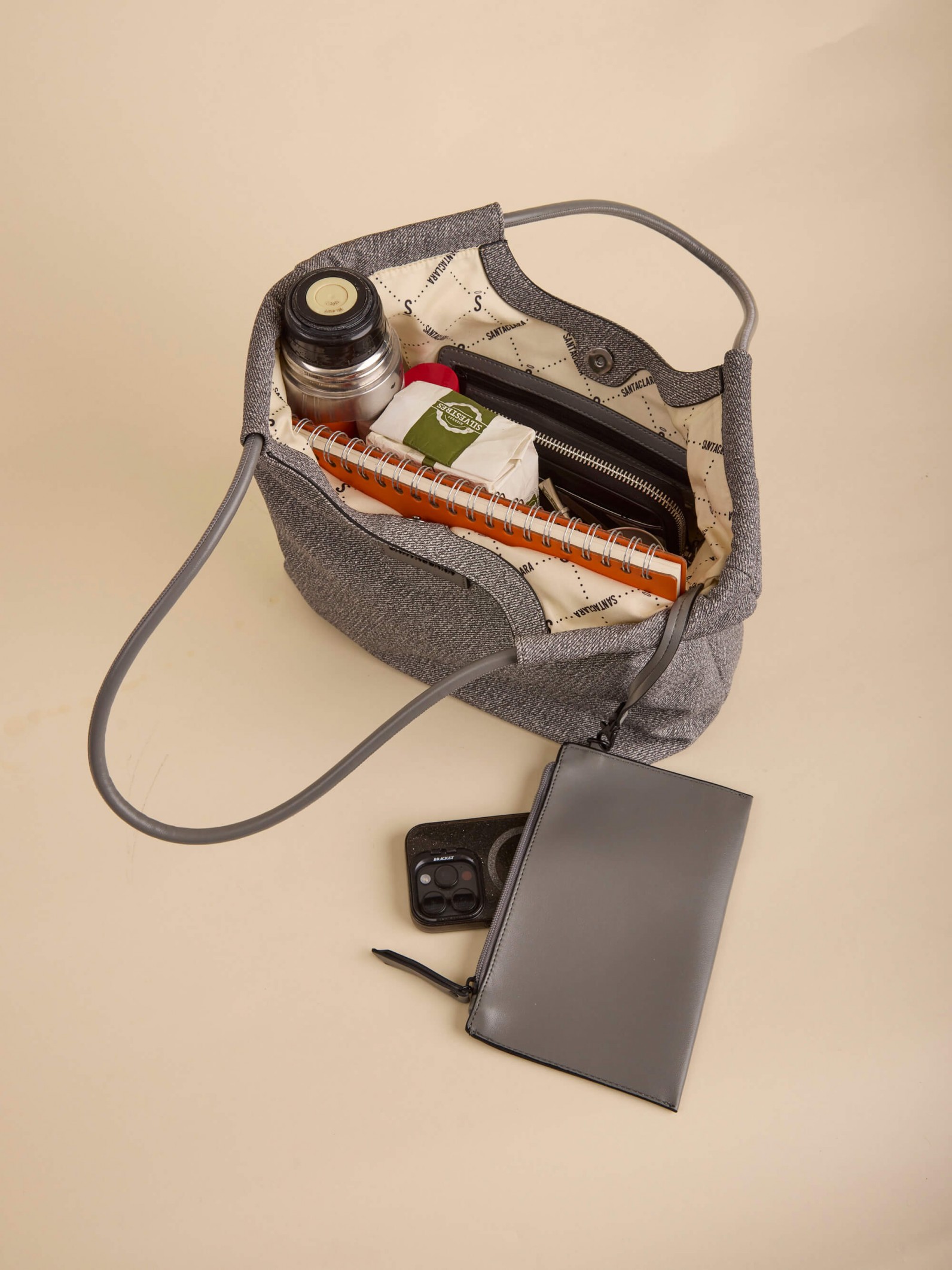 Cartera Shopper Bruma Gris