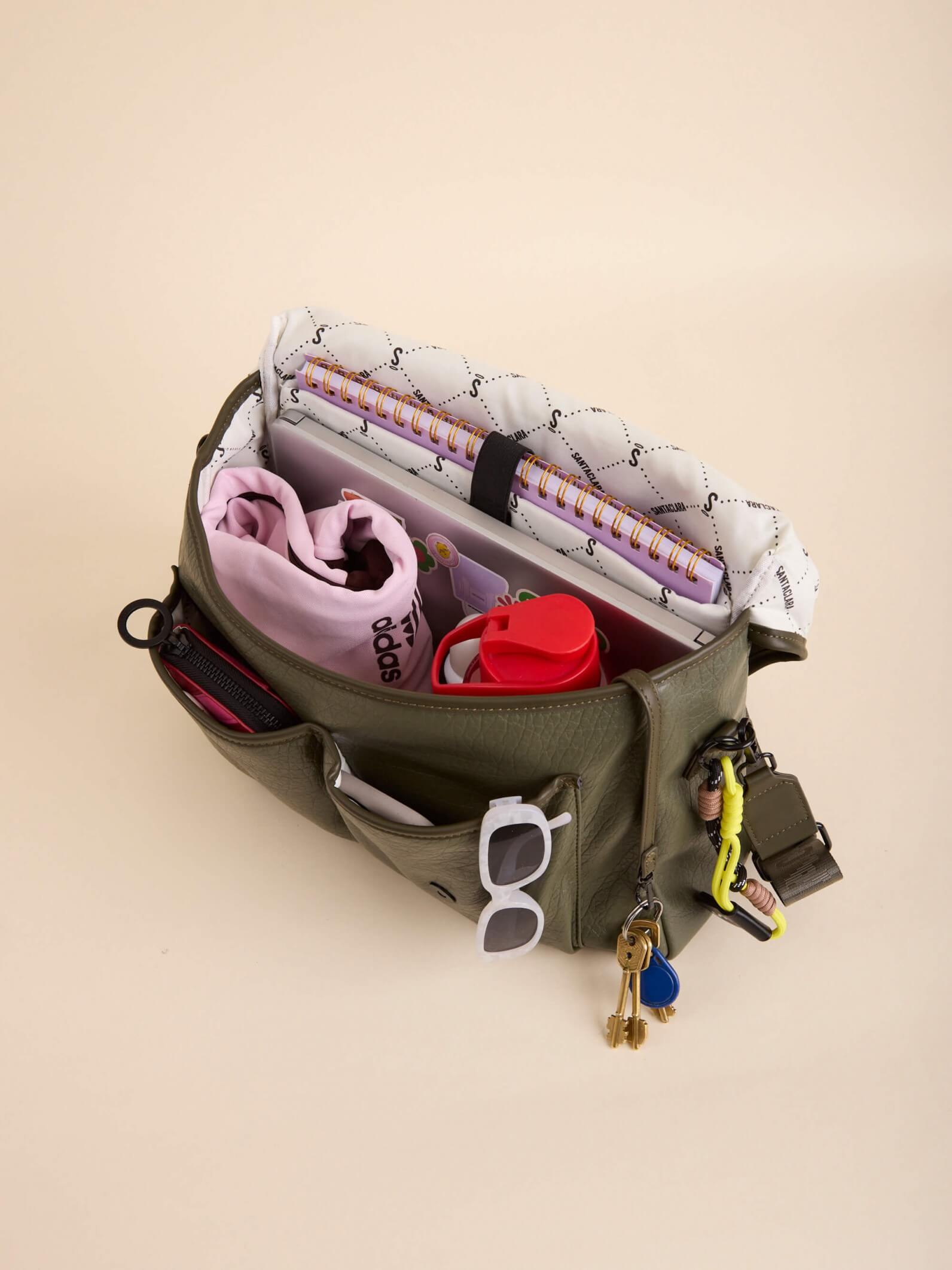 Morral René Verde Porta Notebook