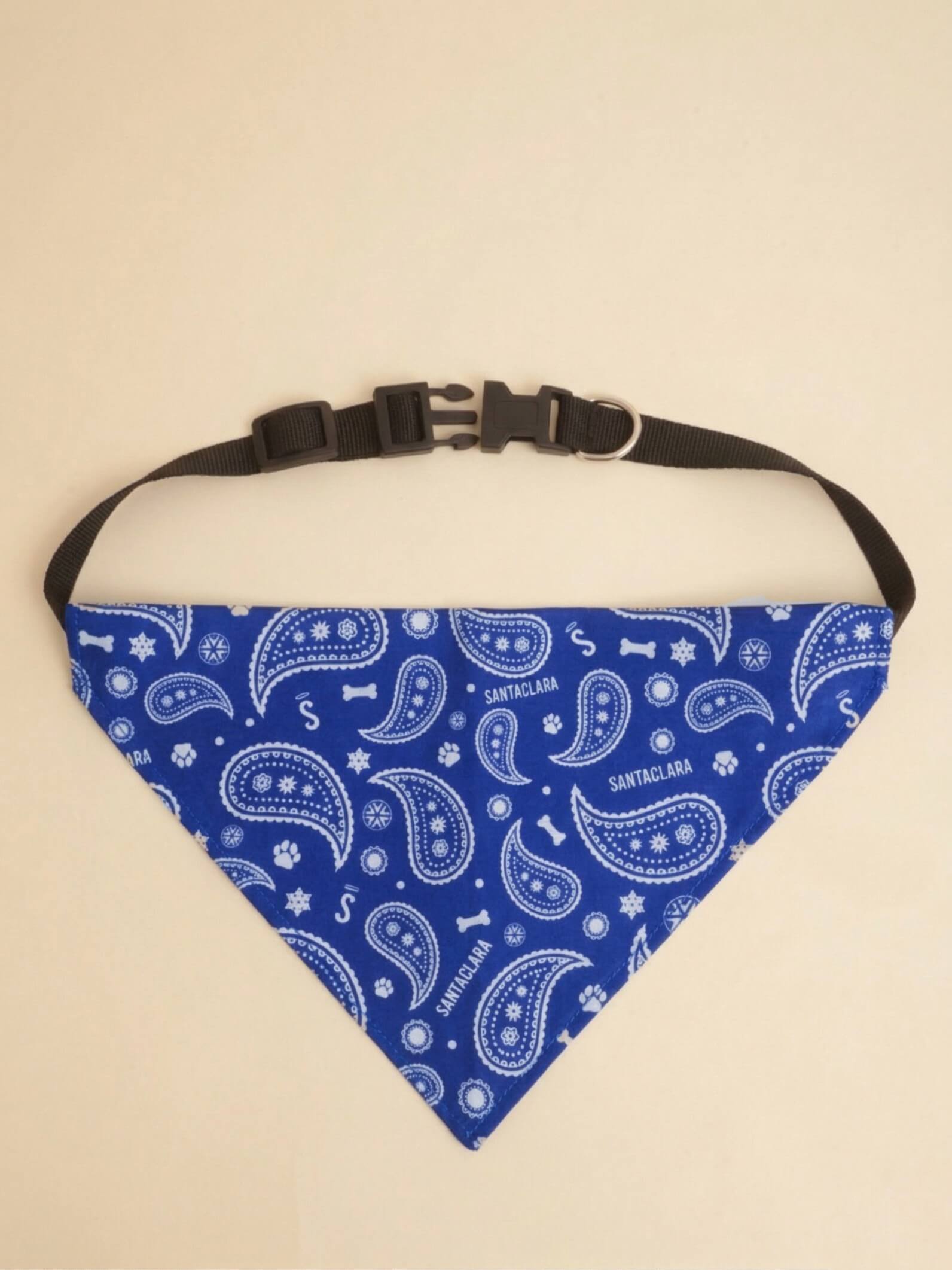 Pañuelo Bandana Para Perro Huella Azul