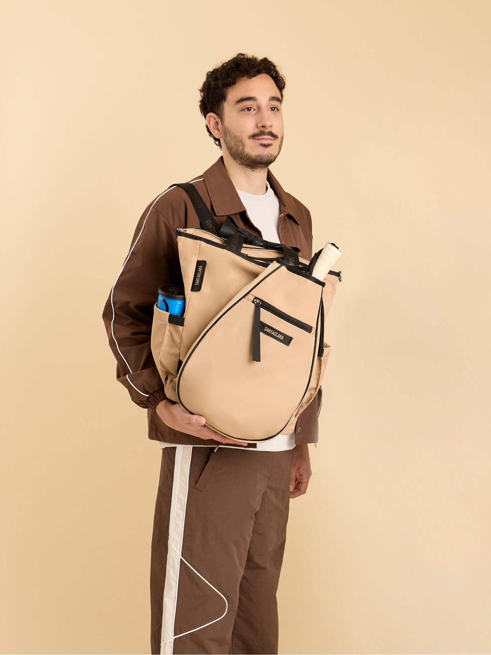 Mochila Porta Paleta y Raqueta Move Beige