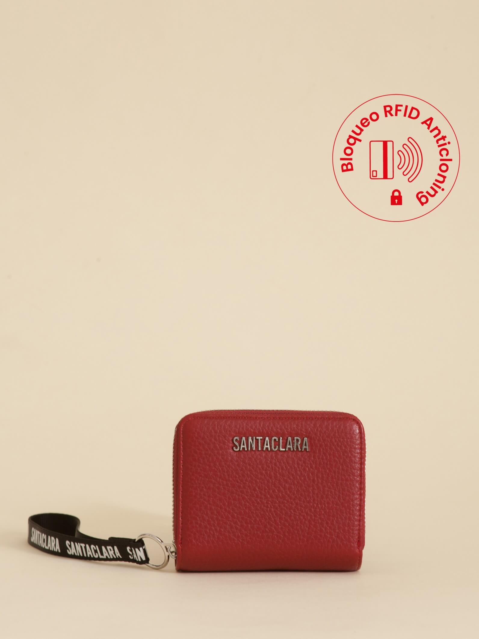 Billetera Tarjetero Amore Rojo Oscuro Anticloning