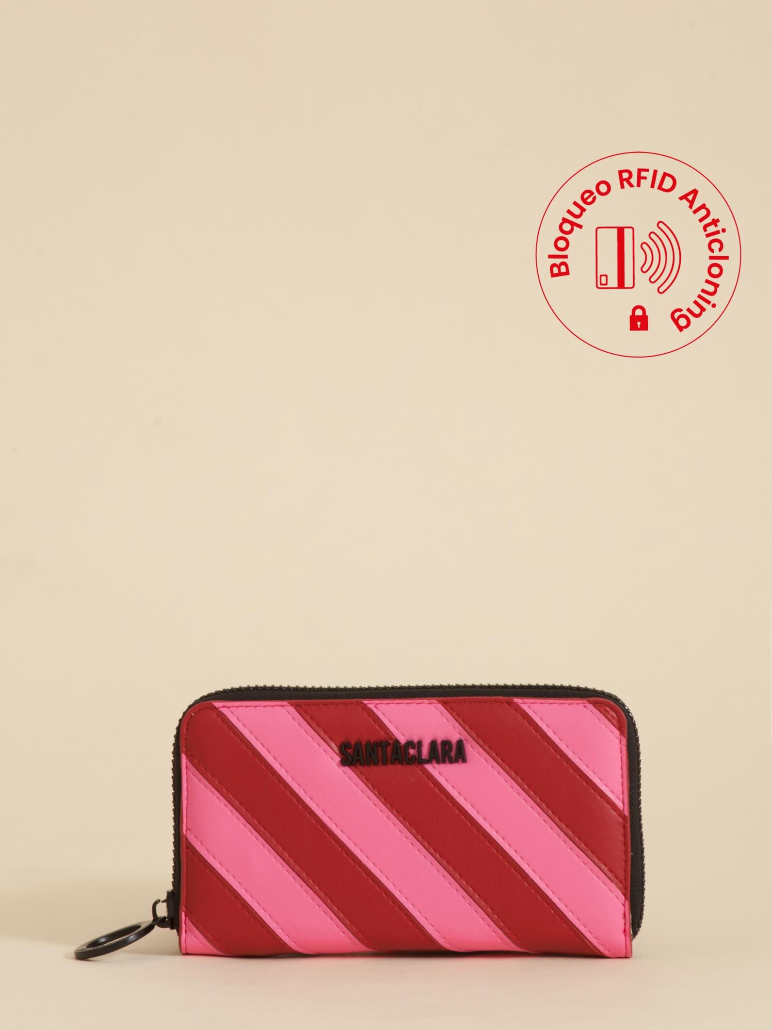 Billetera Stripes Rojo Oscuro Anticloning
