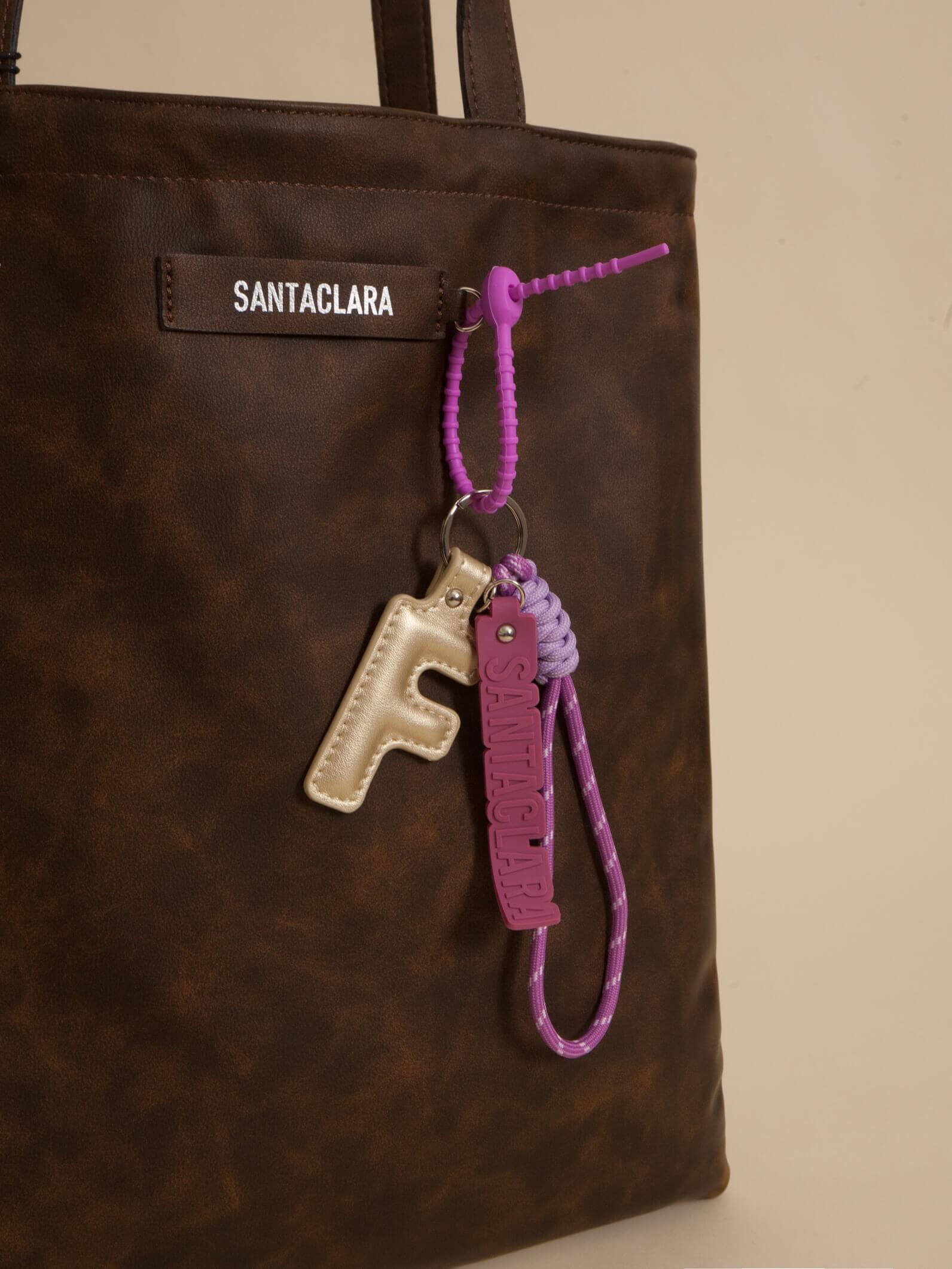 Llavero Y Charm Letra F Multicolor