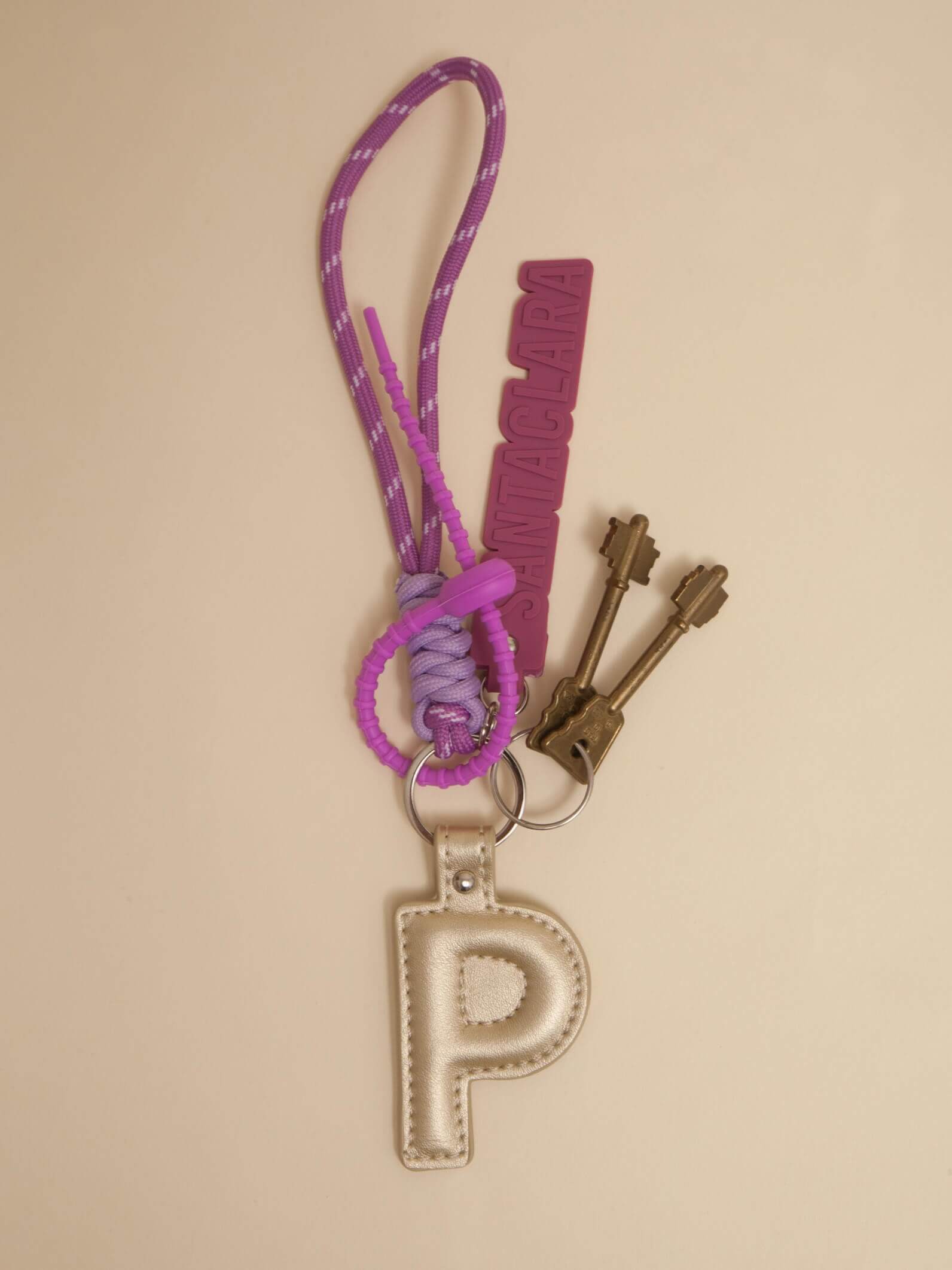 Llavero Y Charm Letra P Multicolor