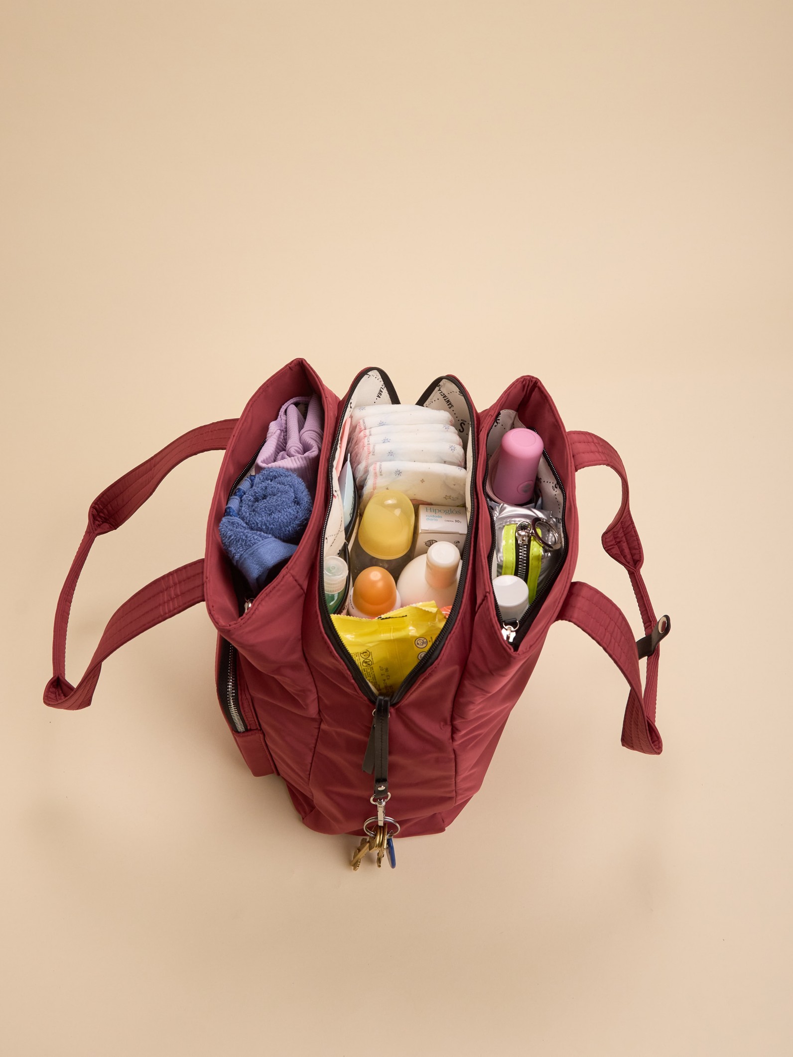 Cartera Shopper Bea Bordo Triple compartimento