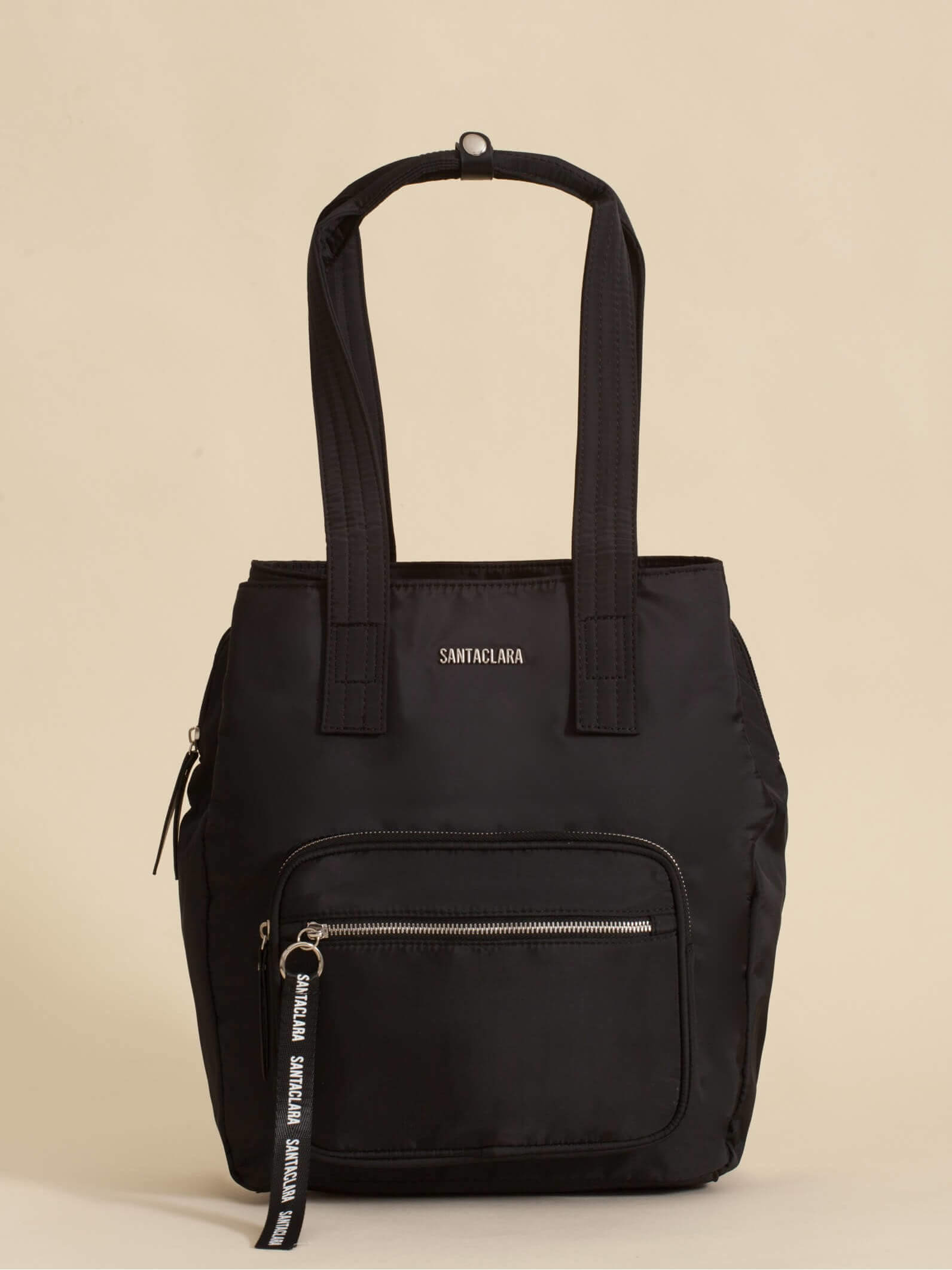 Cartera Shopper Bea Negro Triple compartimento