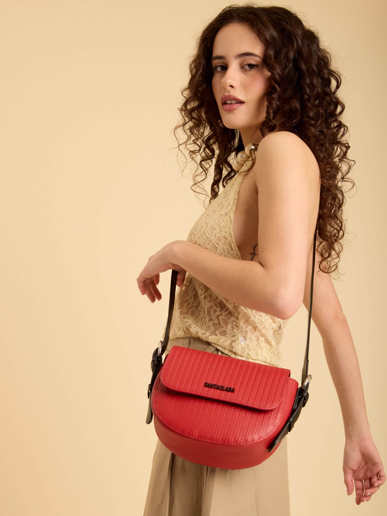 Bandolera Tressa Rojo Oscuro