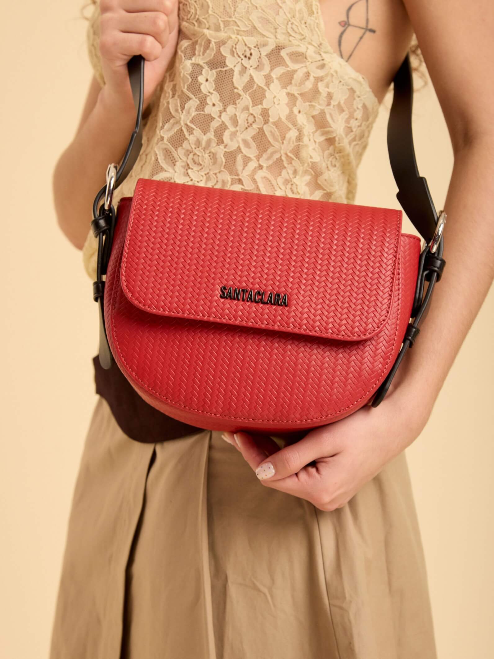 Bandolera Tressa Rojo Oscuro