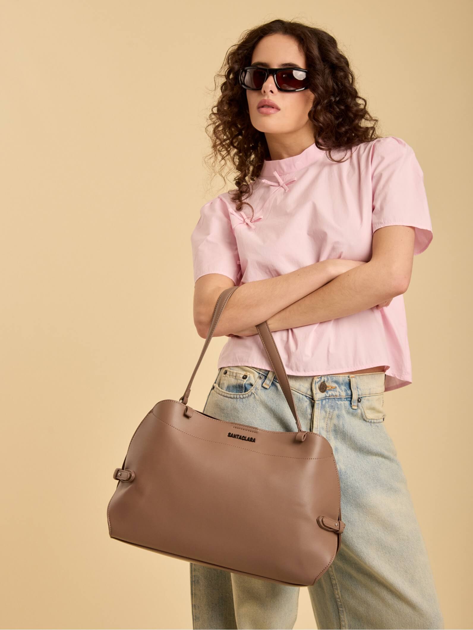 Cartera Navy Charm Chocolate