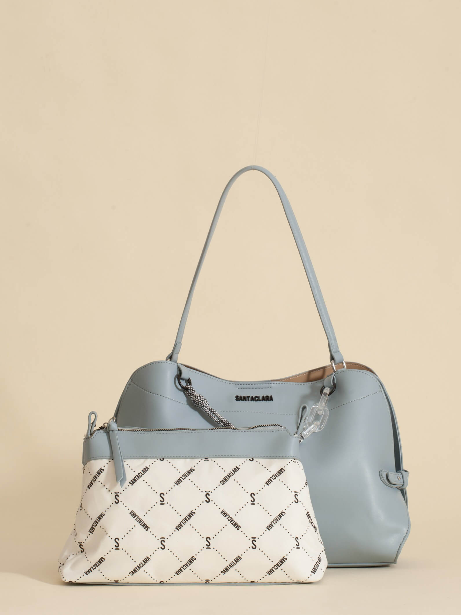 Cartera Navy Charm Celeste