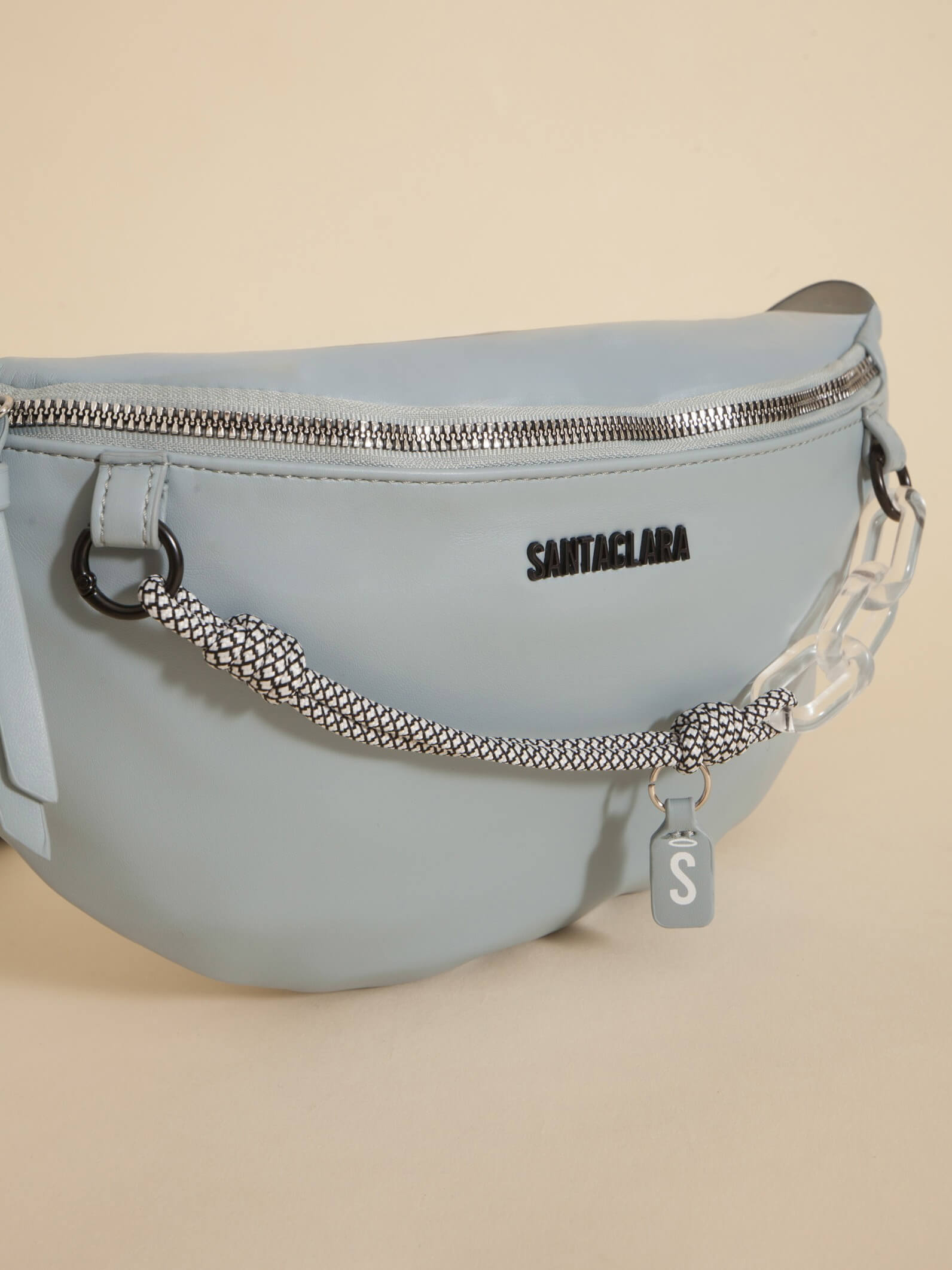 Riñonera Maxi Navy Charm Celeste